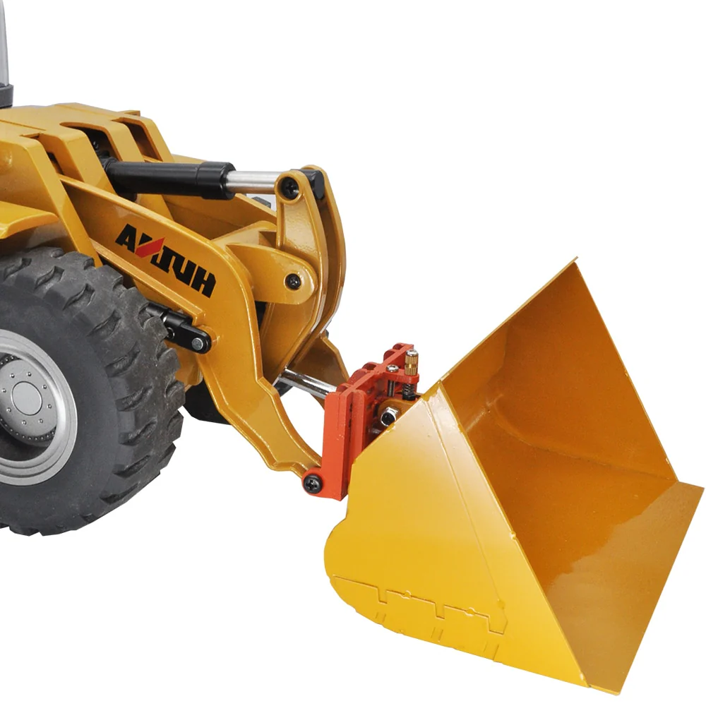 Metal Flat Grading Bucket with Quick Hitch Connector for Huina 1583