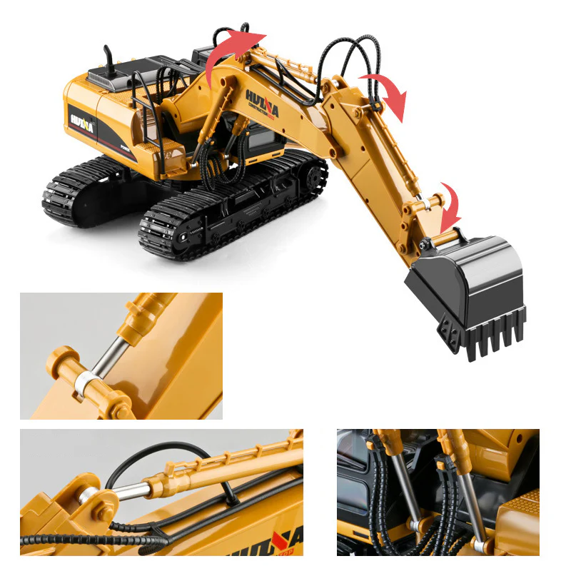 Huina 1550 Remote Control 1:14 Electric Excavator Model