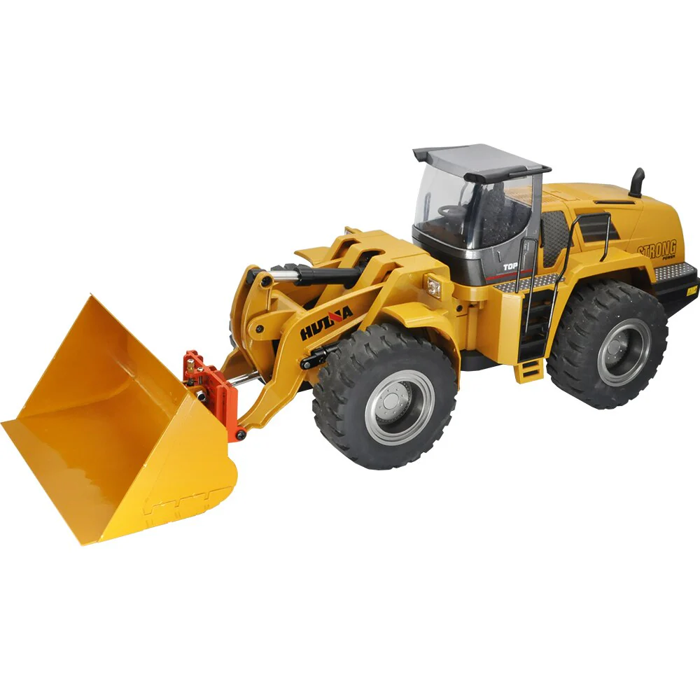 Metal Flat Grading Bucket with Quick Hitch Connector for Huina 1583