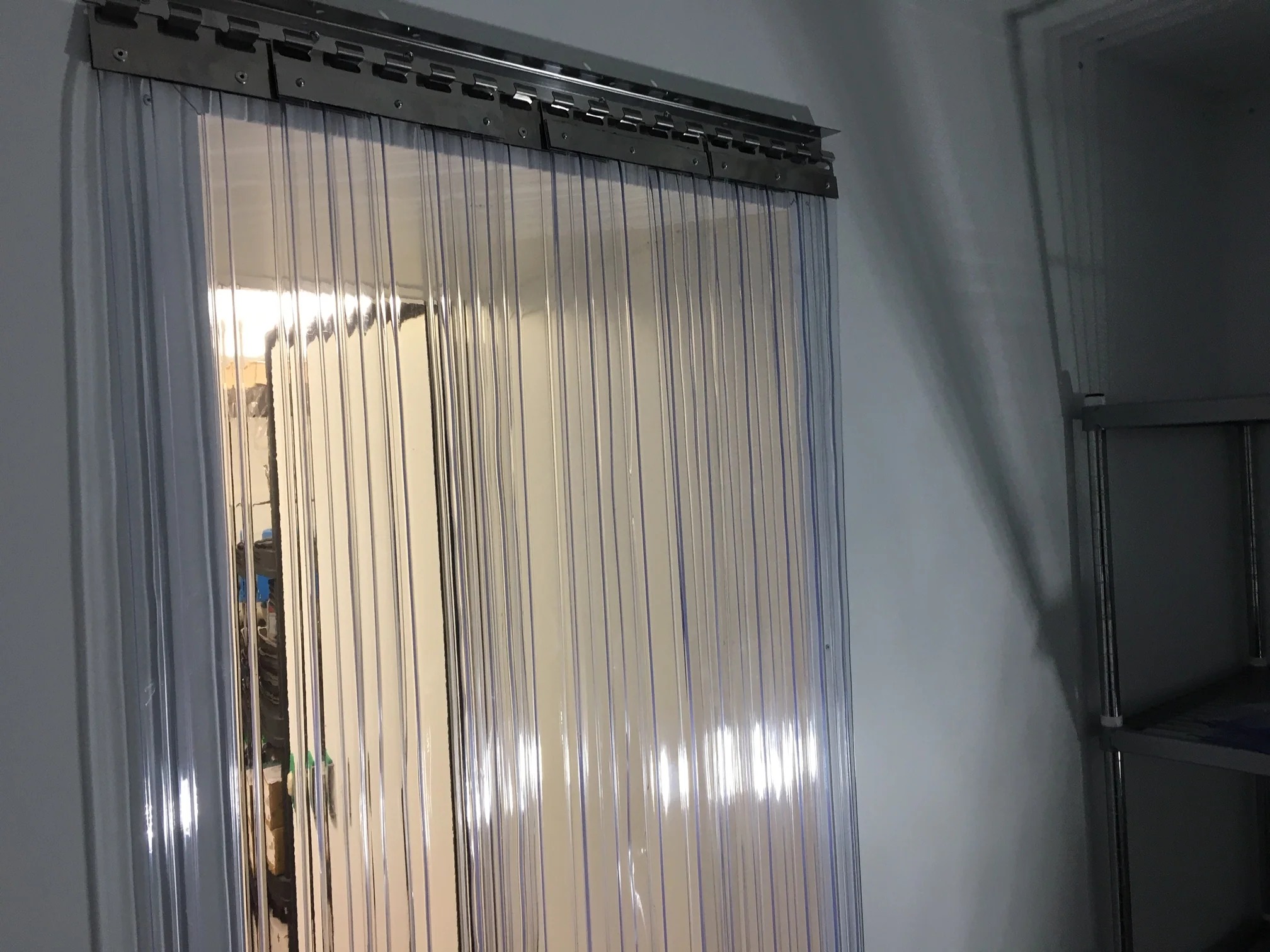 Open media 1 in modal  Open media 2 in modal  Open media 3 in modal  Open media 4 in modal  Open media 5 in modal Strip Curtains Coldroom chiller Complete kit PVC with Hanging Rail for 900mm Doorway