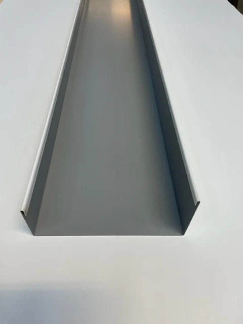 150mm White foodsafe, capping flashing channel (sole plate) for panels