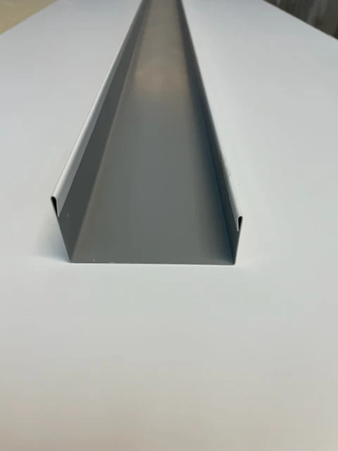 60mm White foodsafe channel (sole plate) capping, flashing for panels