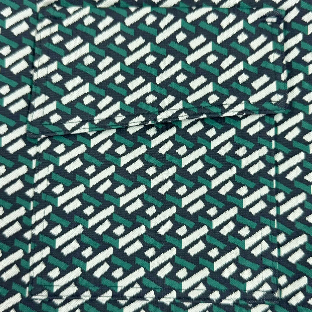 Cropped Geometric Polo
