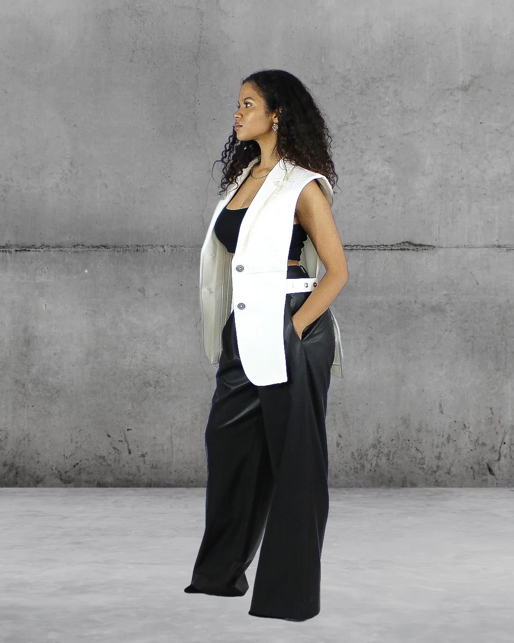 Multi layered Textured Vest