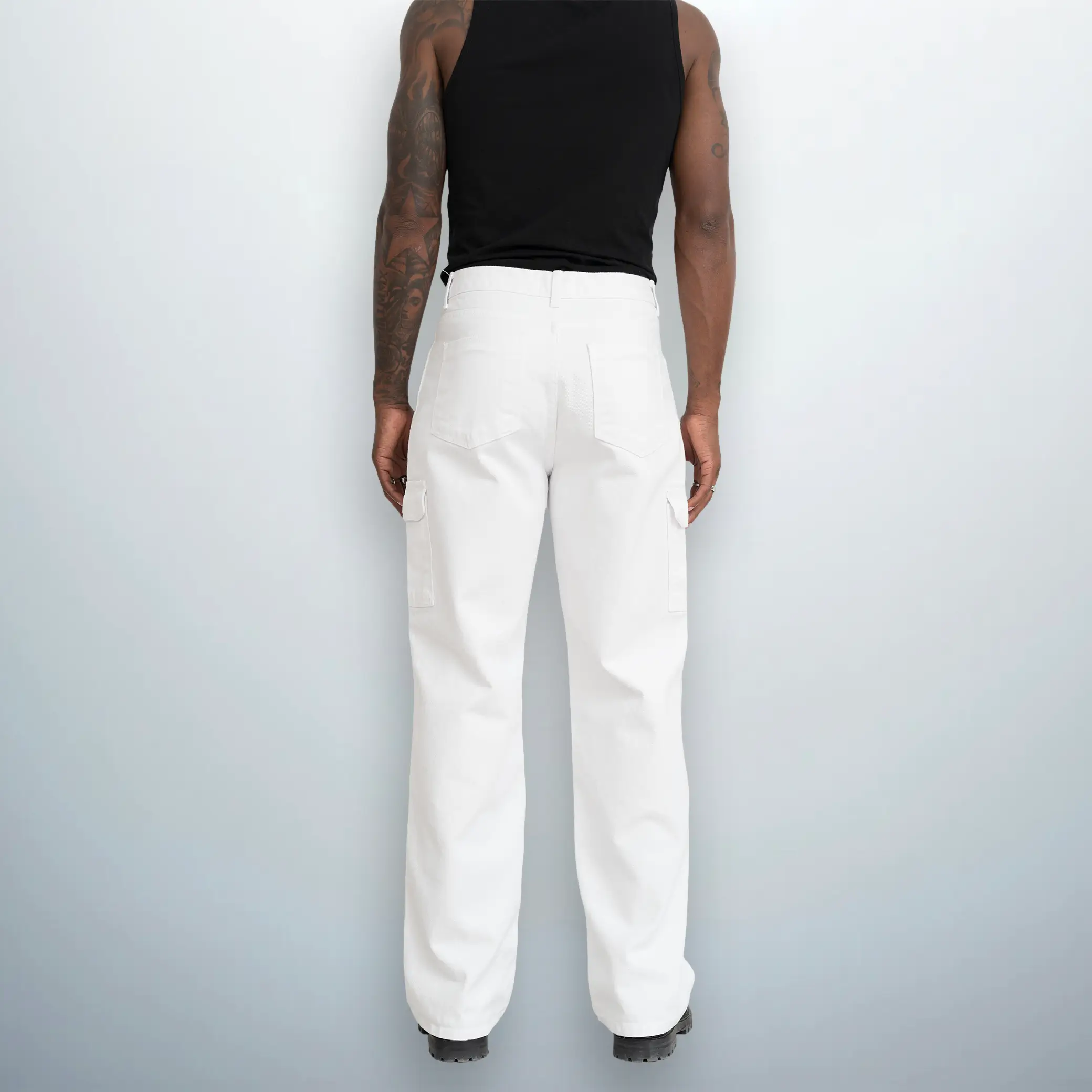 Denim Cargo Pants