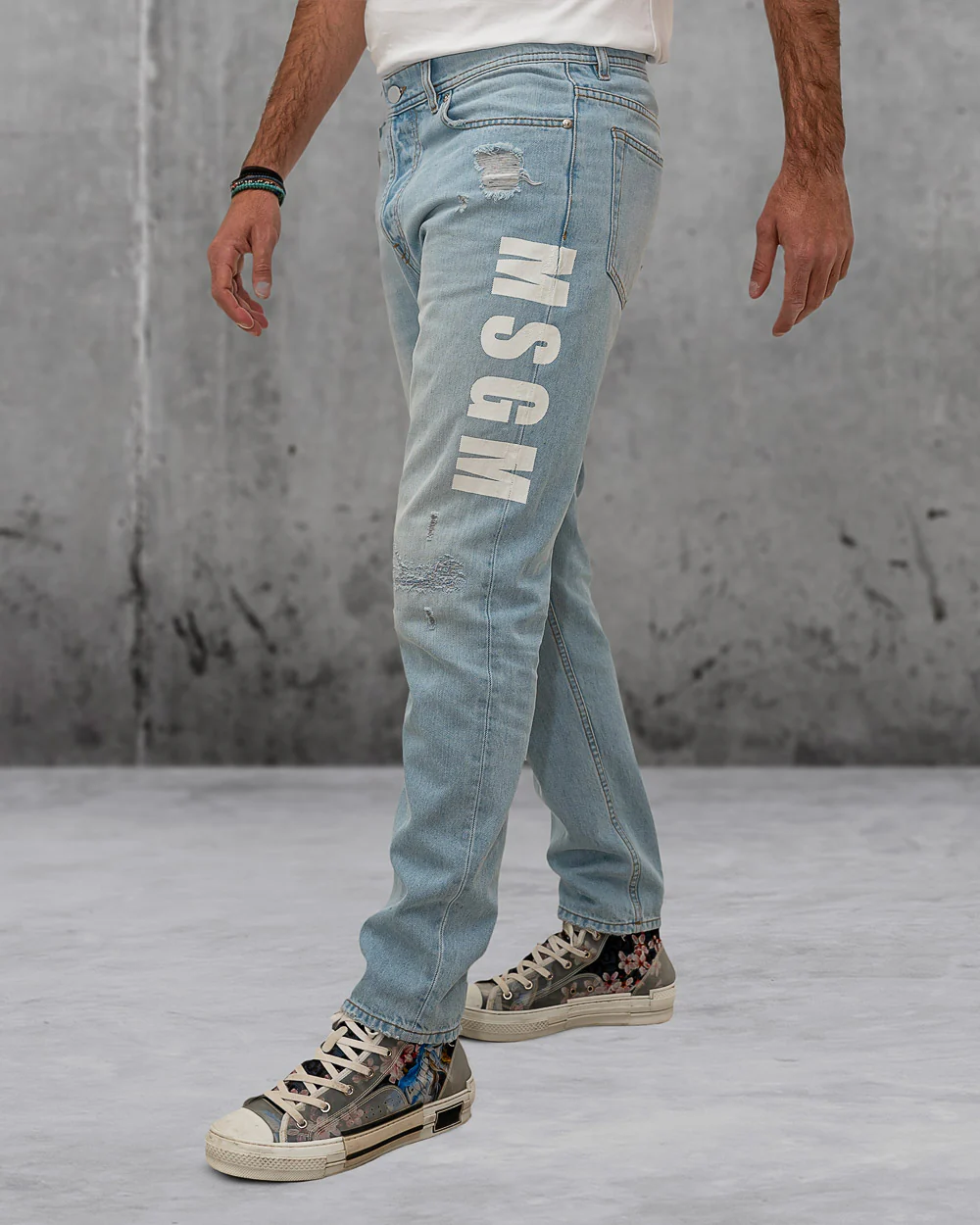 Denim Pants Light Blue By MSGM