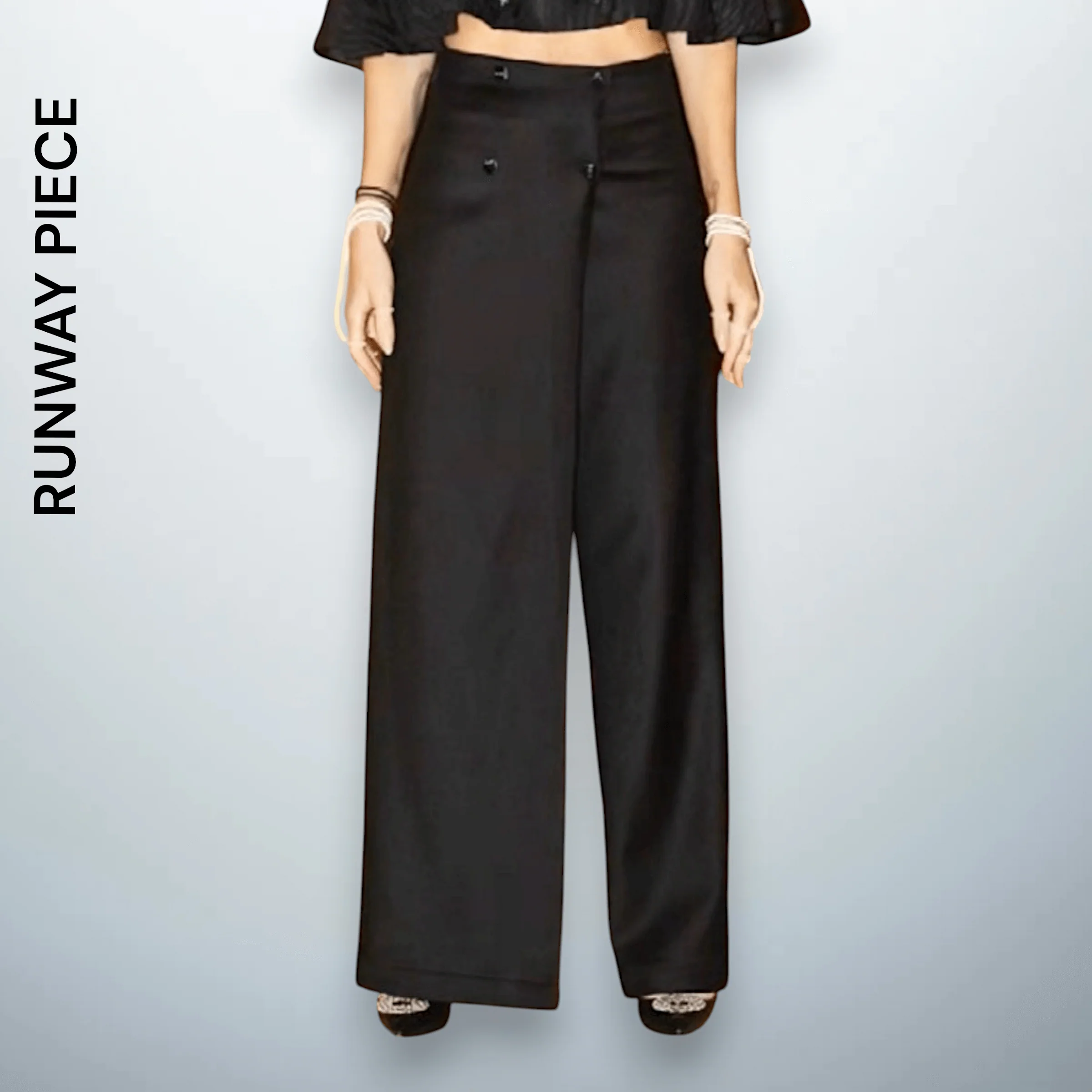 Wide-Leg Wool Trousers