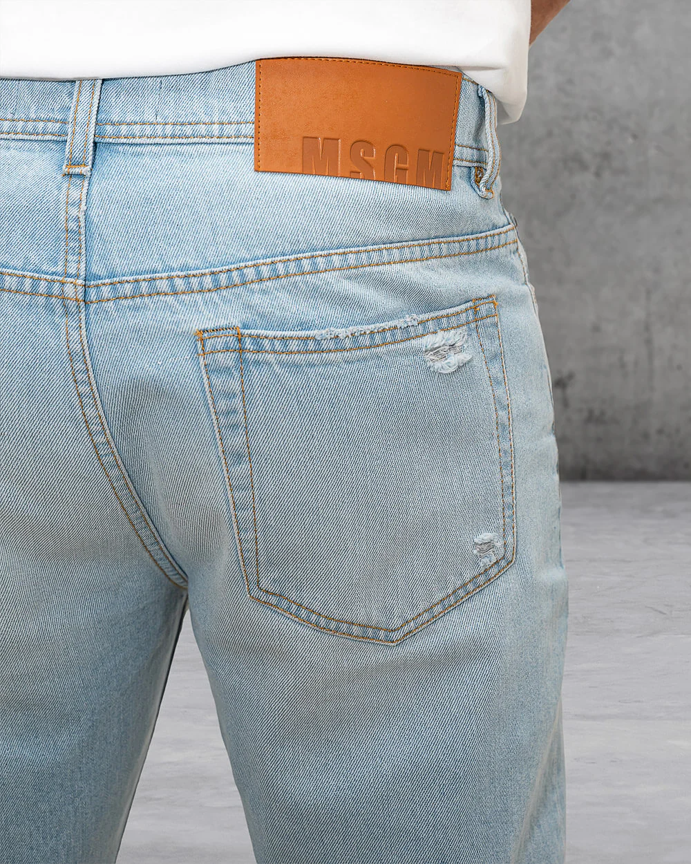 Denim Pants Light Blue By MSGM
