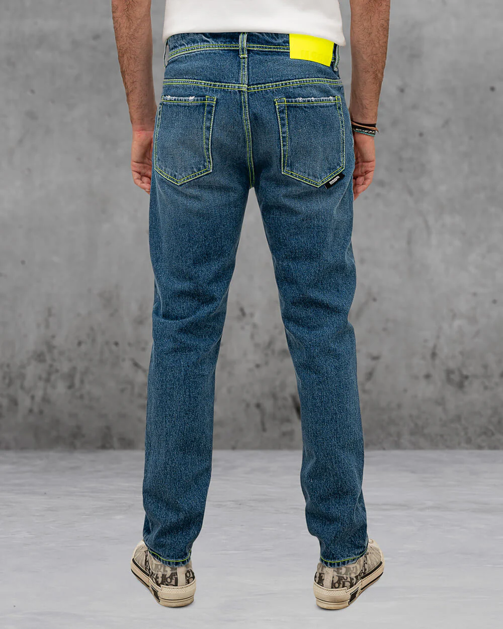 Denim Pants Yellow stitch By MSGM