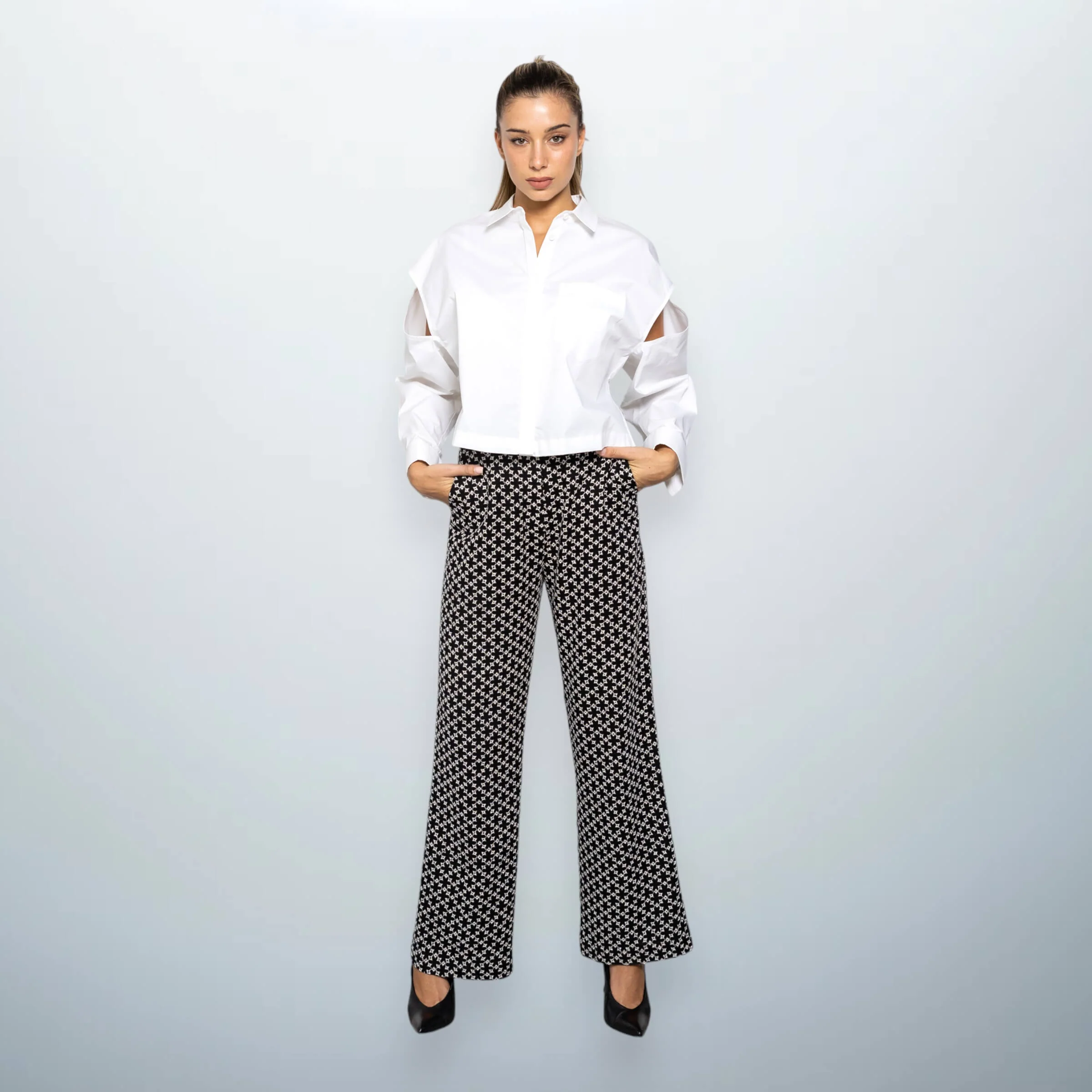Crop Cut-Out Shirt