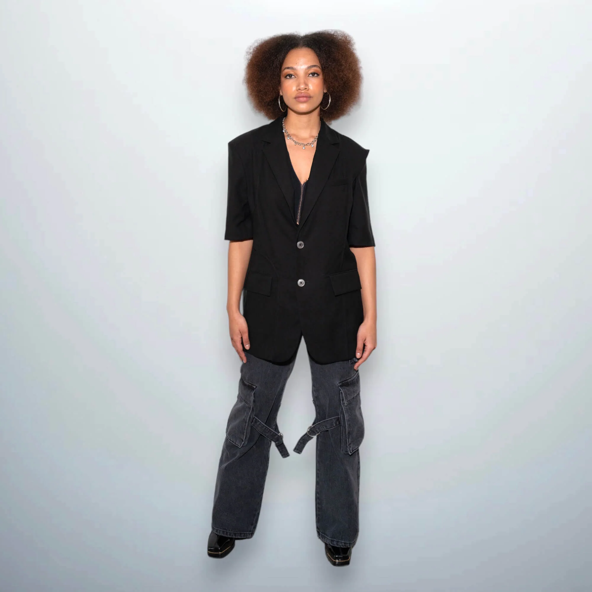 Denim Cargo Pants