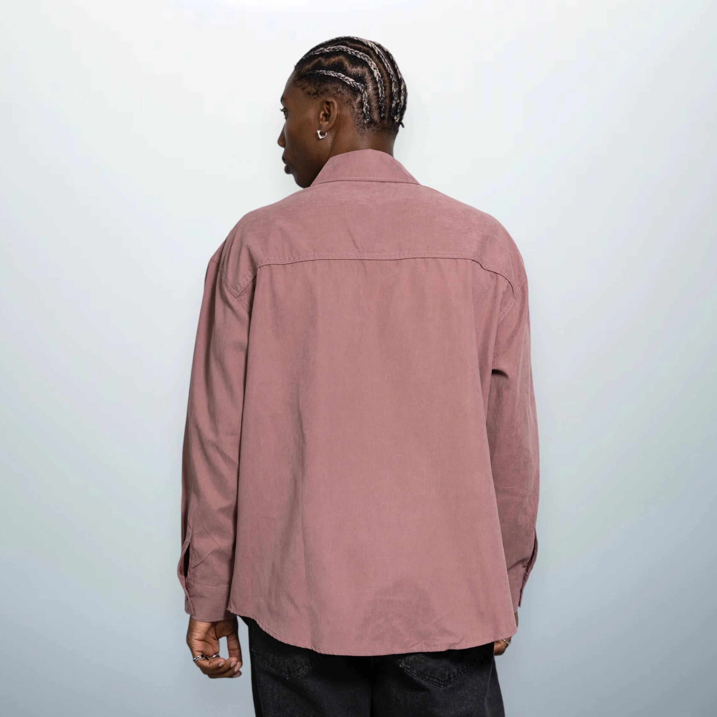 Pink Long-Sleeve Pocket Shirt