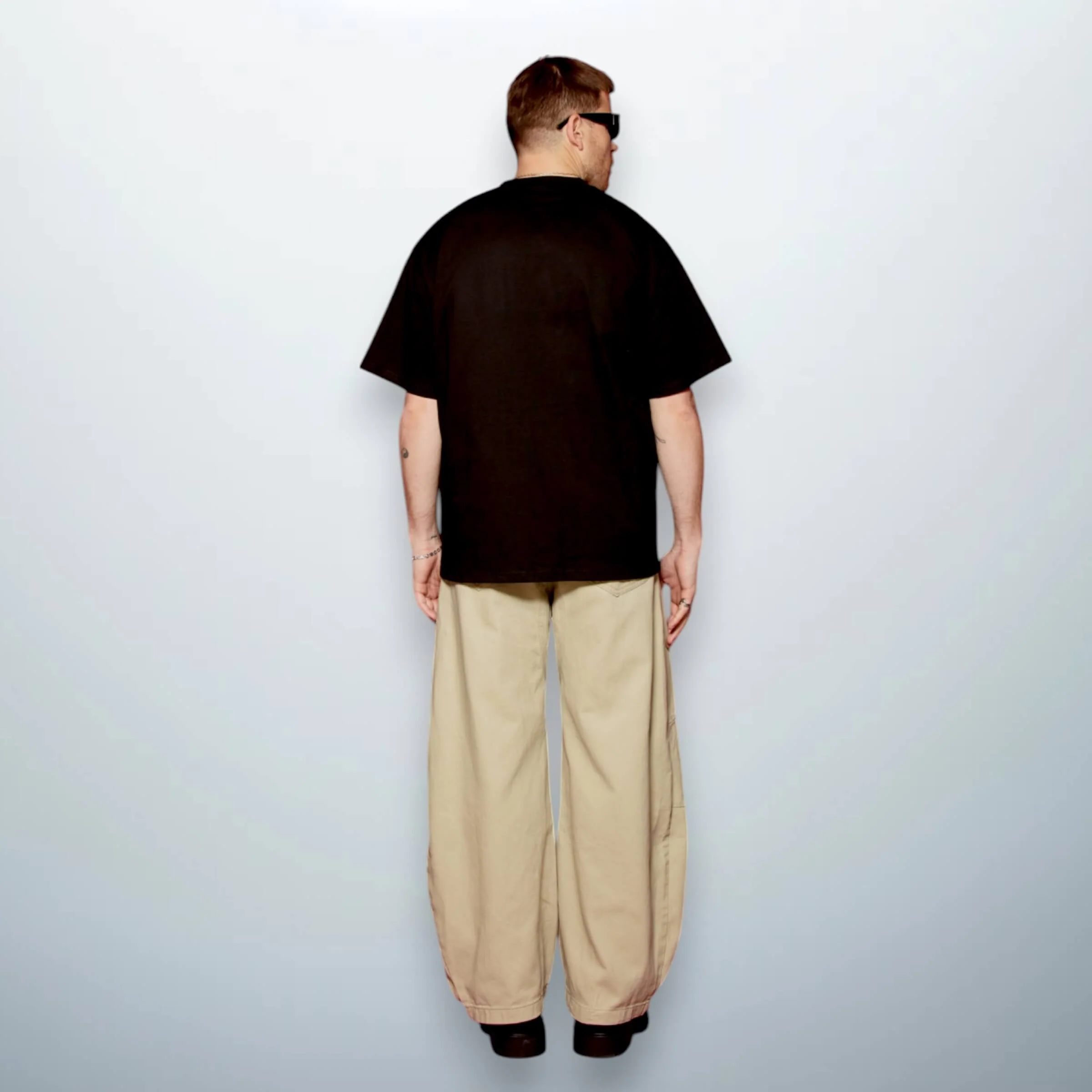 Denim Balloon Pants Beige