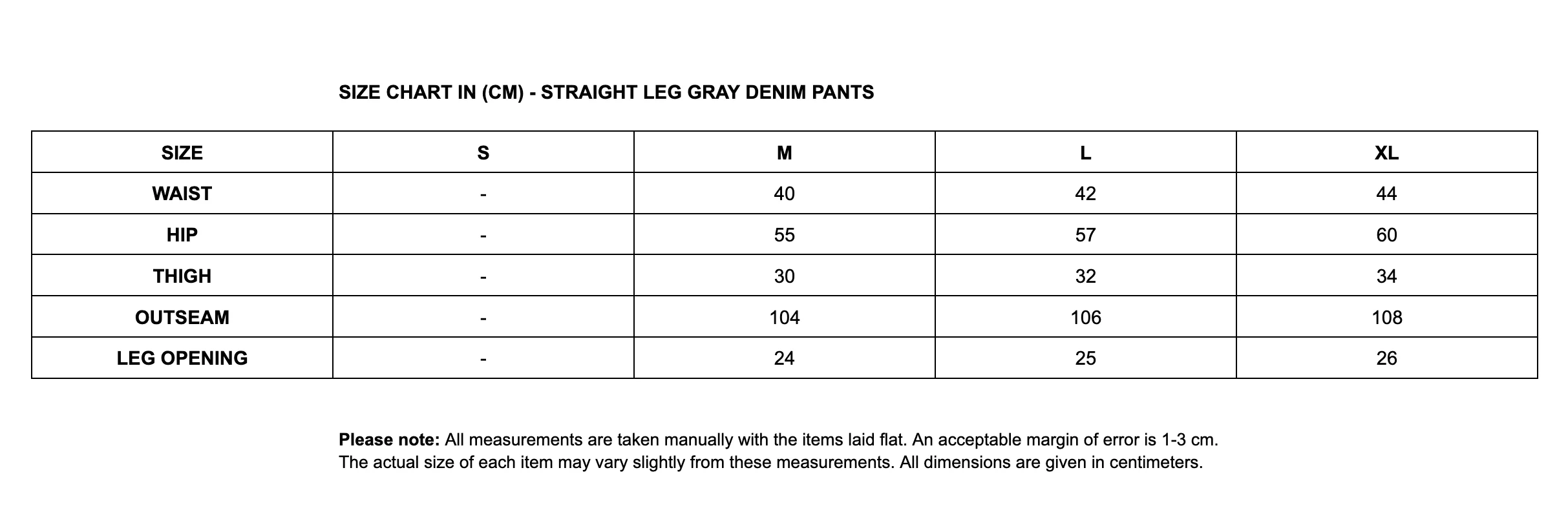 Straight Leg Denim Pants