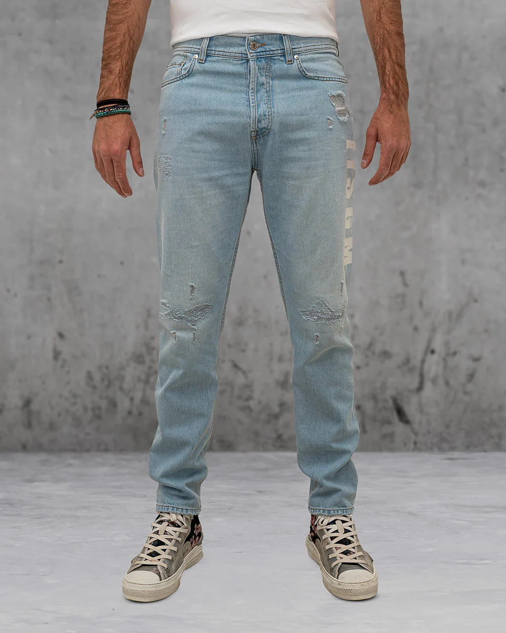 Denim Pants Light Blue By MSGM