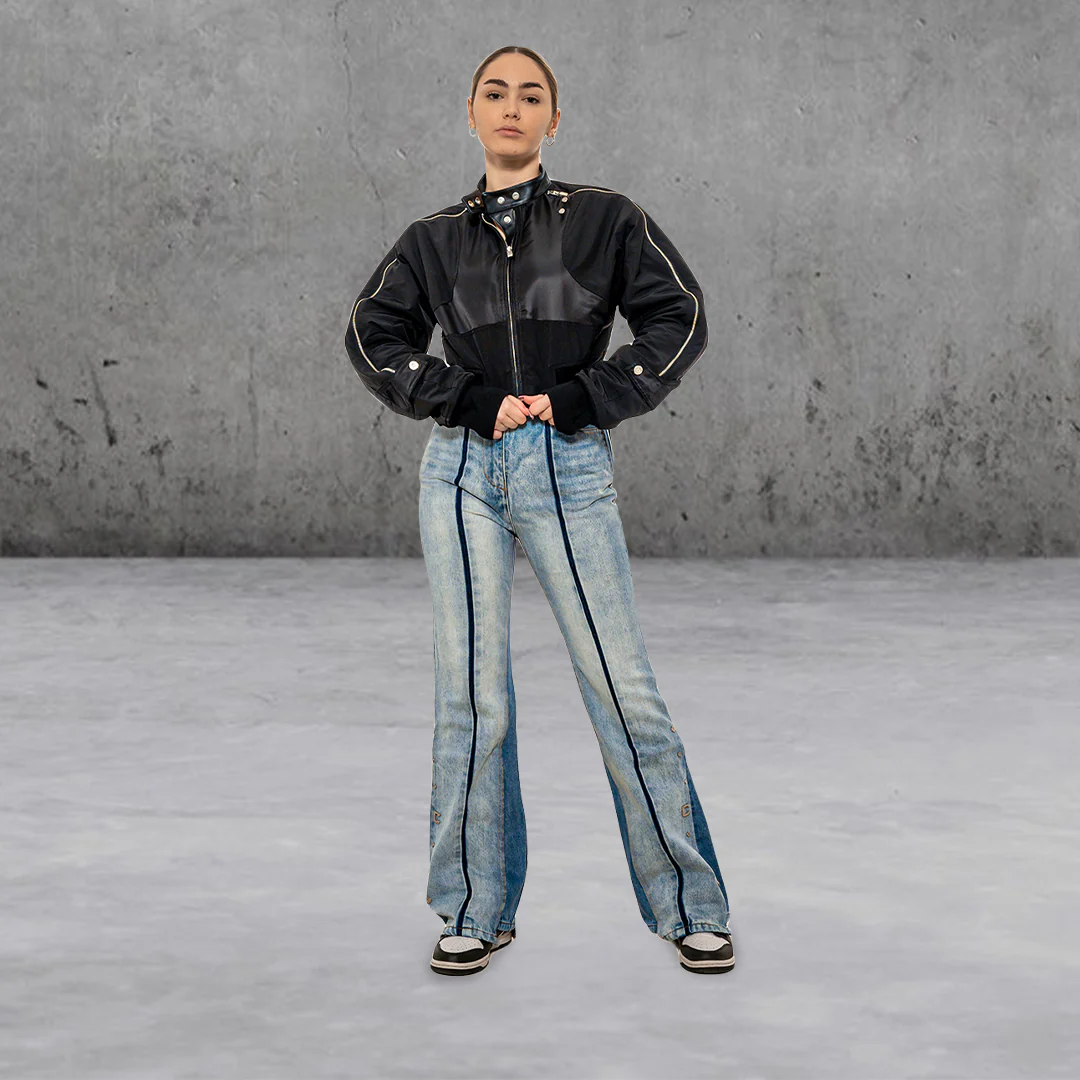 Woman Panelled Faded Vintage Jeans by C2H4