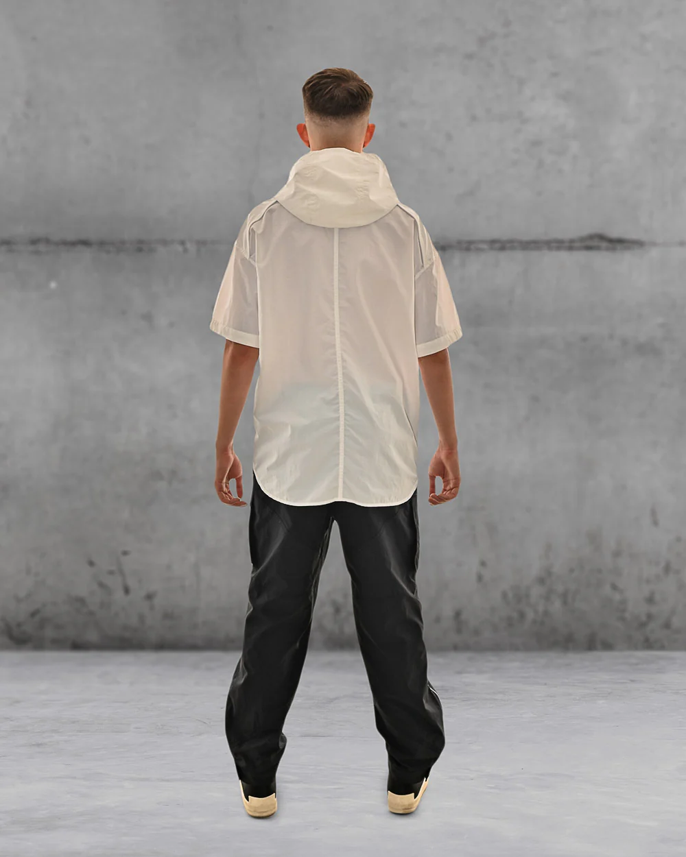 Double Sleeve Hoody Shirt by Juun.J