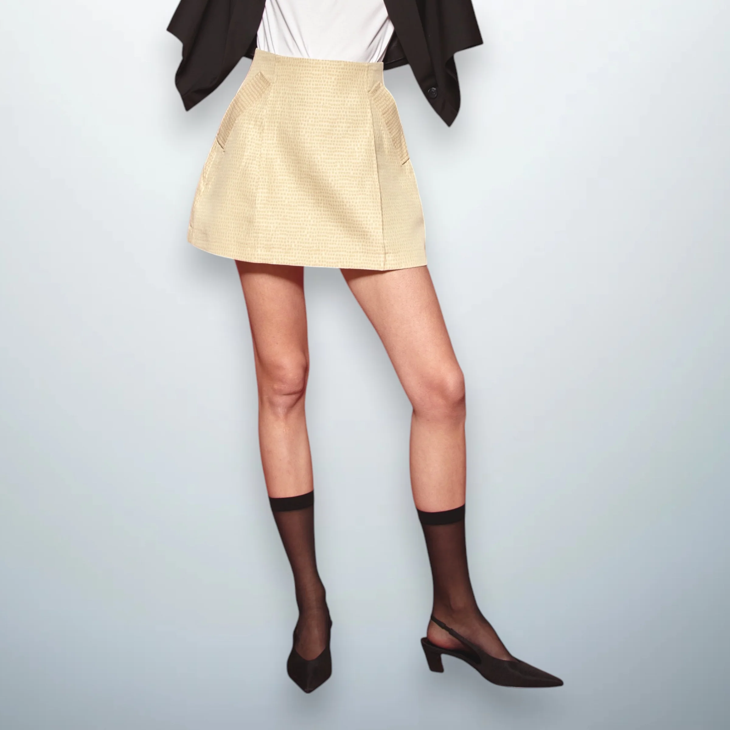 Textured Mini Skirt