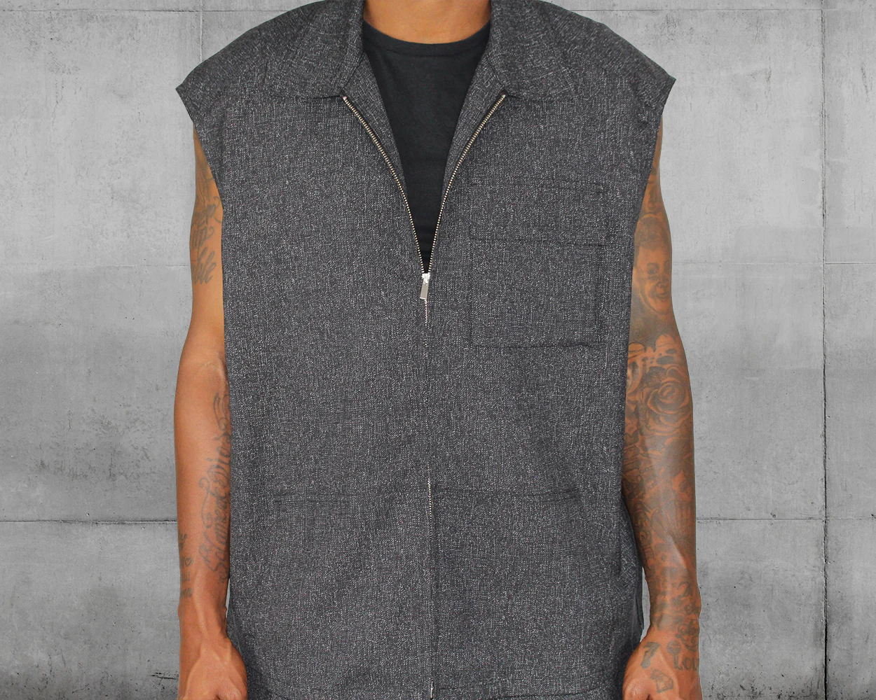 Carpenter vest Dark Grey Lownn