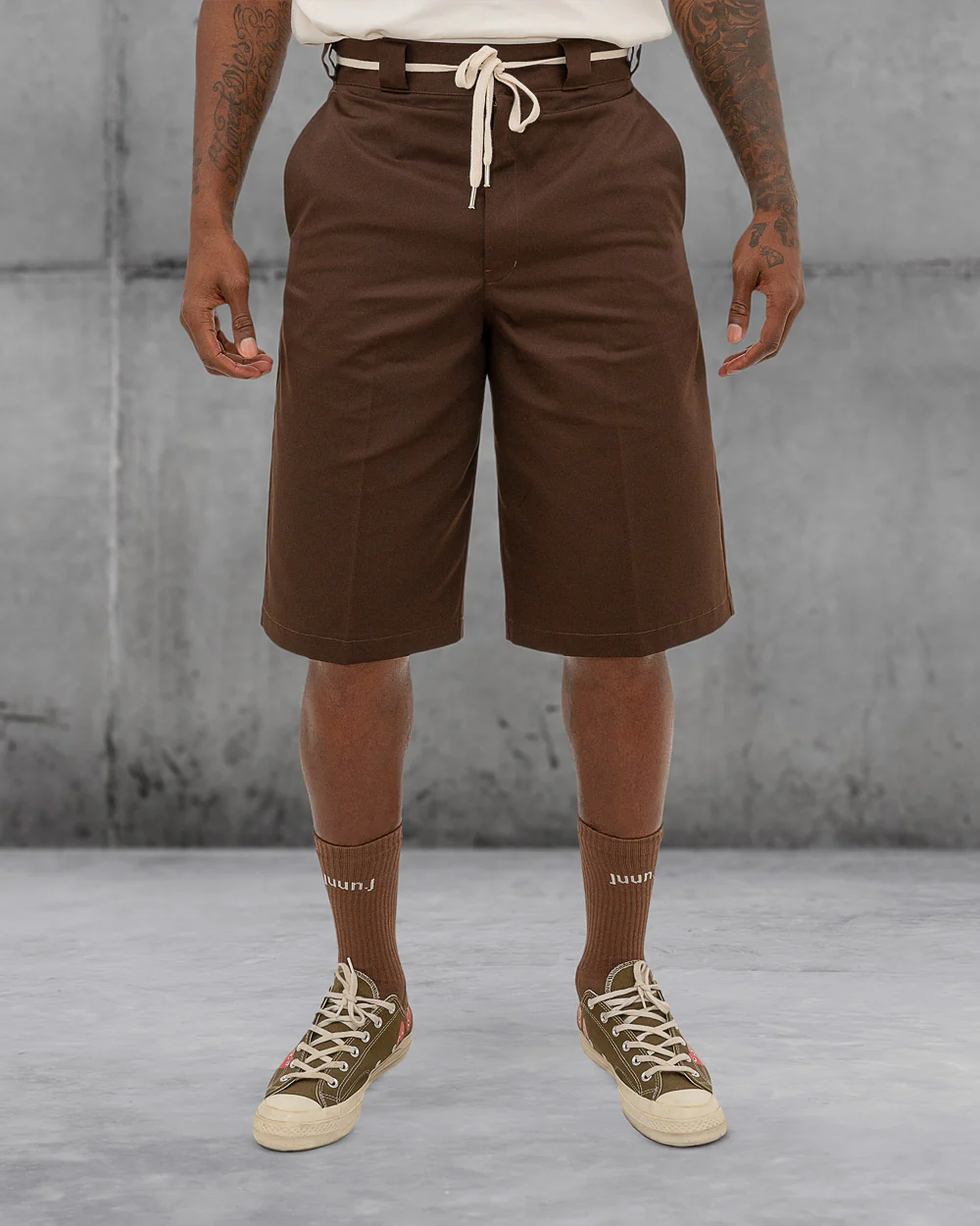 Le Short Twill Brown Drole de Monsieur