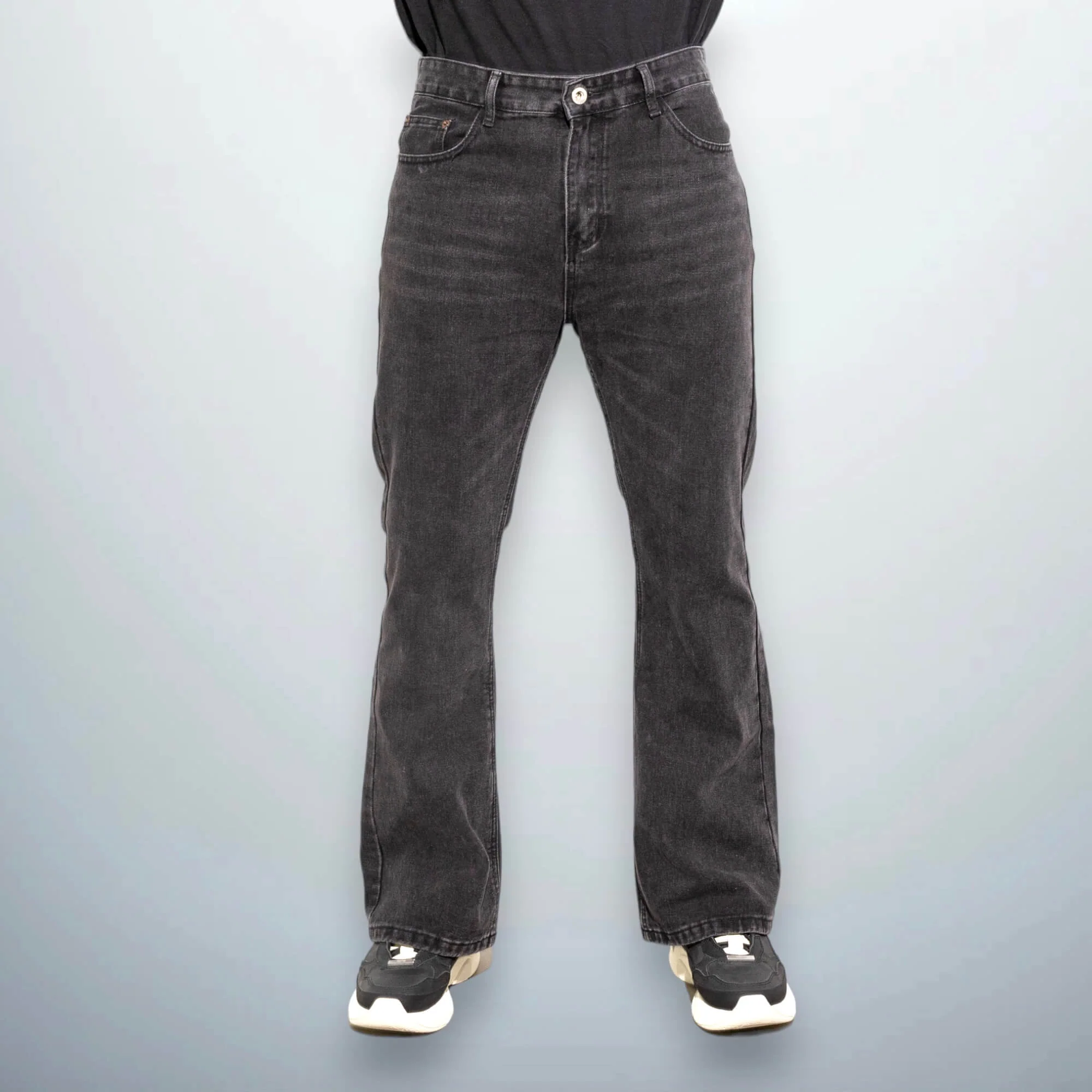 Washed Dark Grey Denim