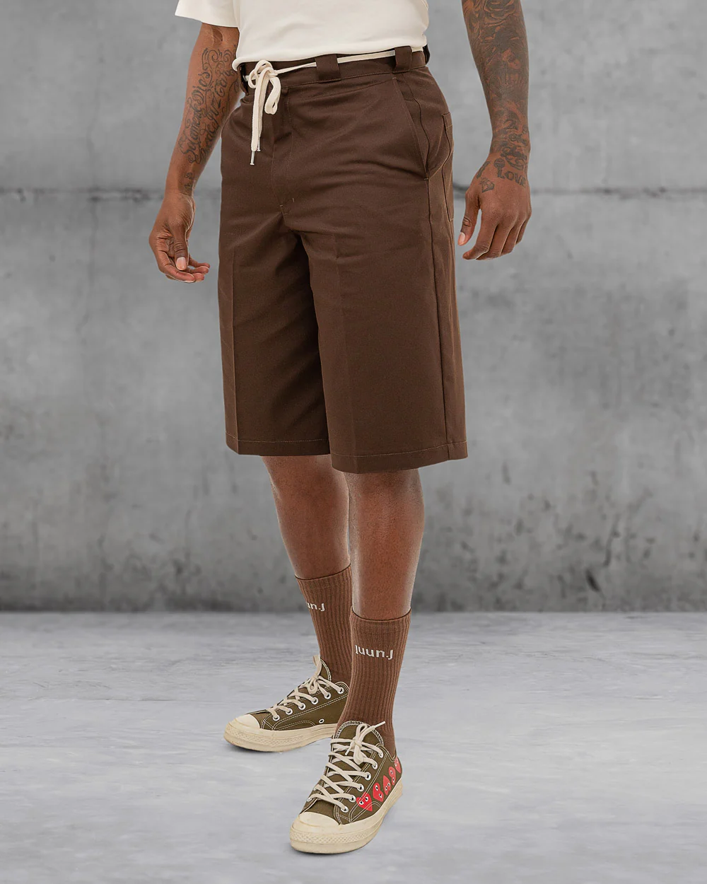 Le Short Twill Brown Drole de Monsieur