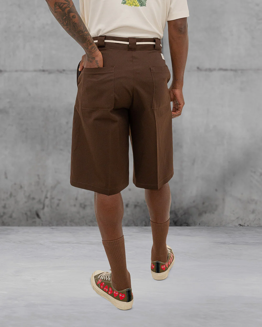 Le Short Twill Brown Drole de Monsieur