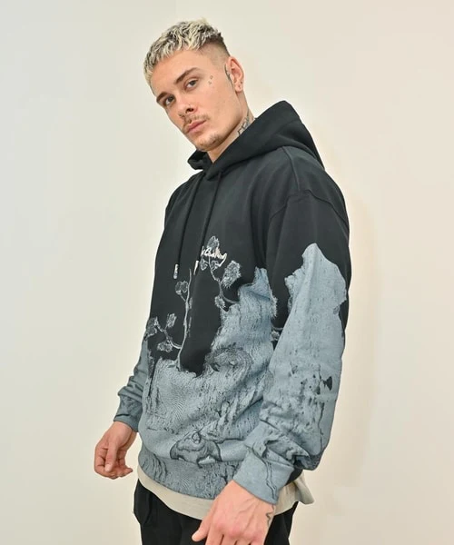 New Printed Black Hoodie designed by Feng Chen Wang