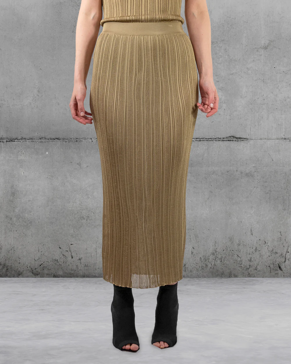 Women Knit Midi Viscose Skirt Isabel Benenato