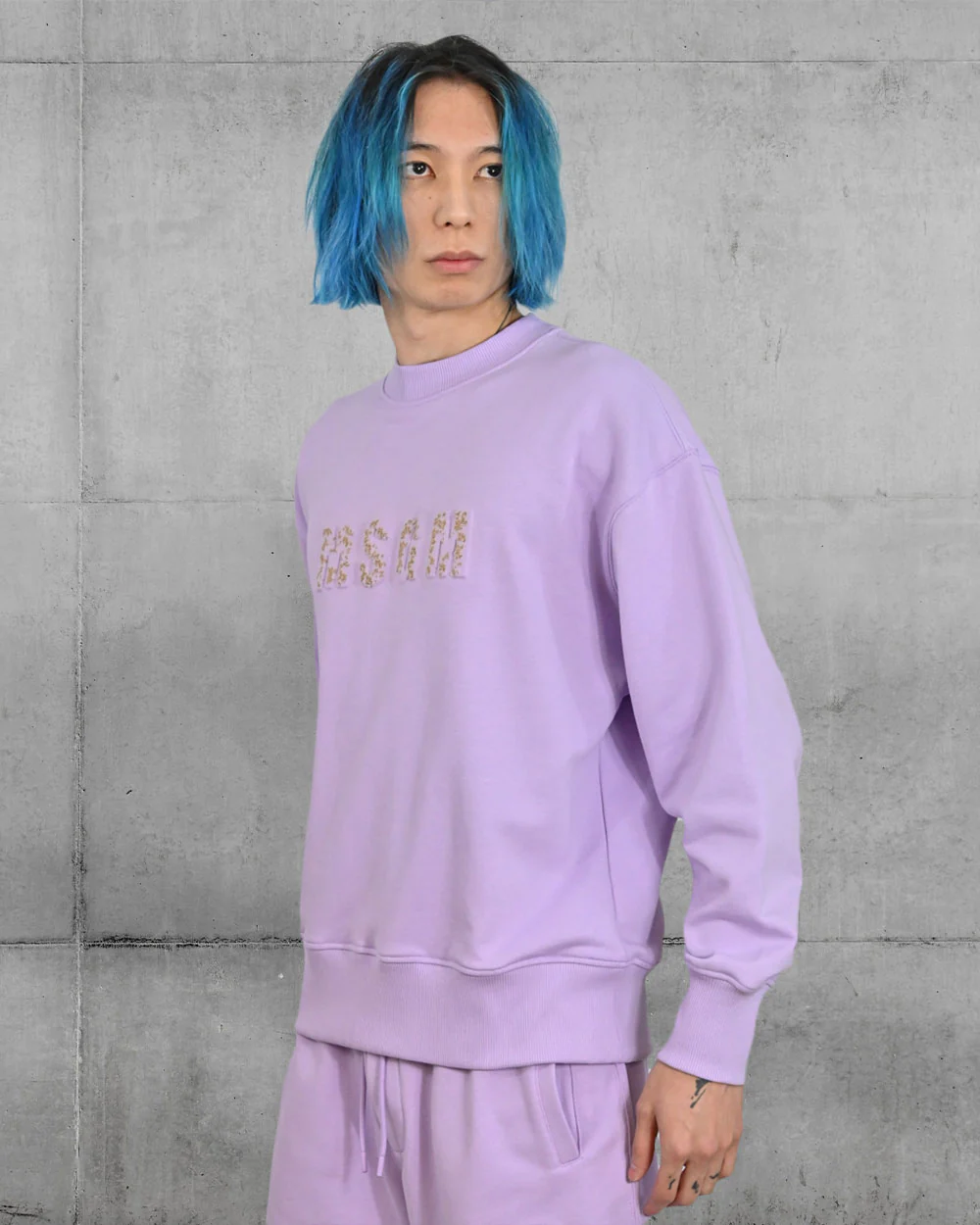 Lilac Felpa Sweatshirt Logo MSGM