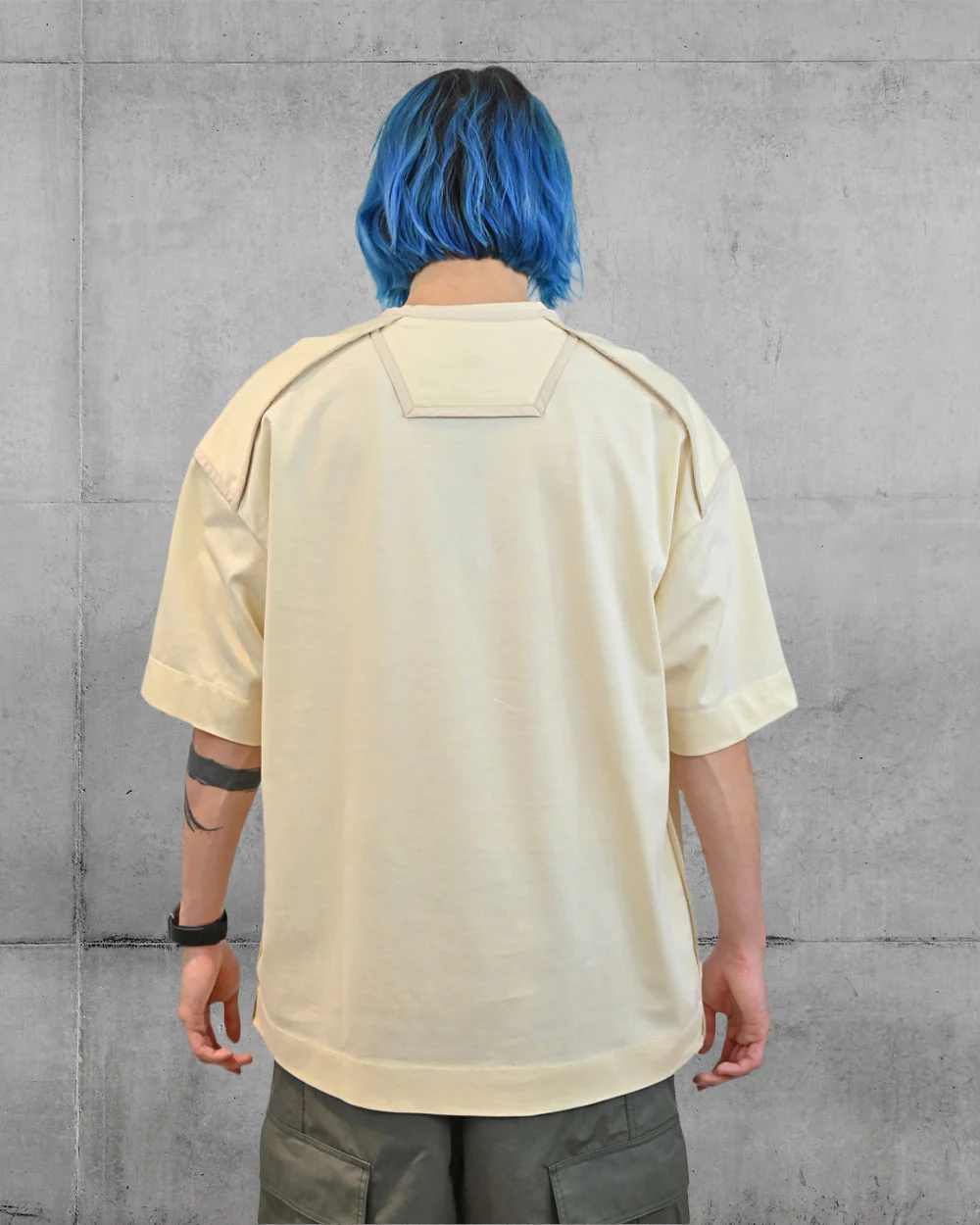 Piping Knit Collar Half Sleeve T-Shirt Juun.J