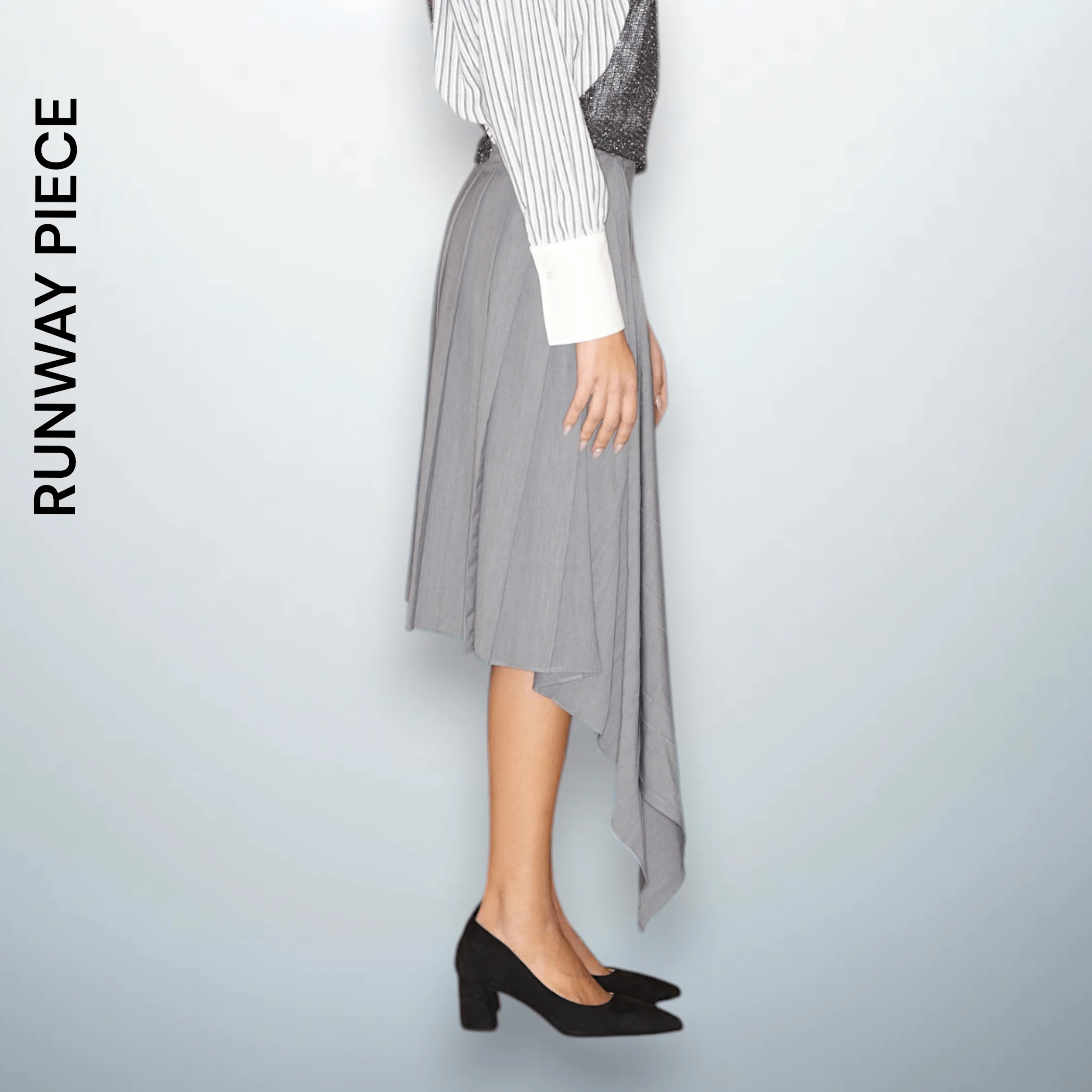 Asymmetrical Pleated Skirt