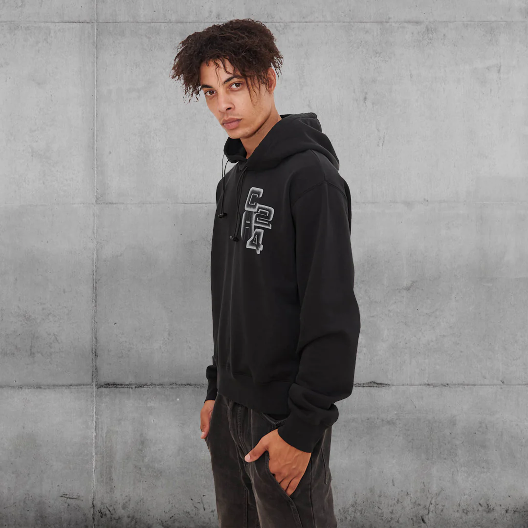 “SPACE RATE“ LOGO PRINT HOODIE (UNISEX) by C2H4