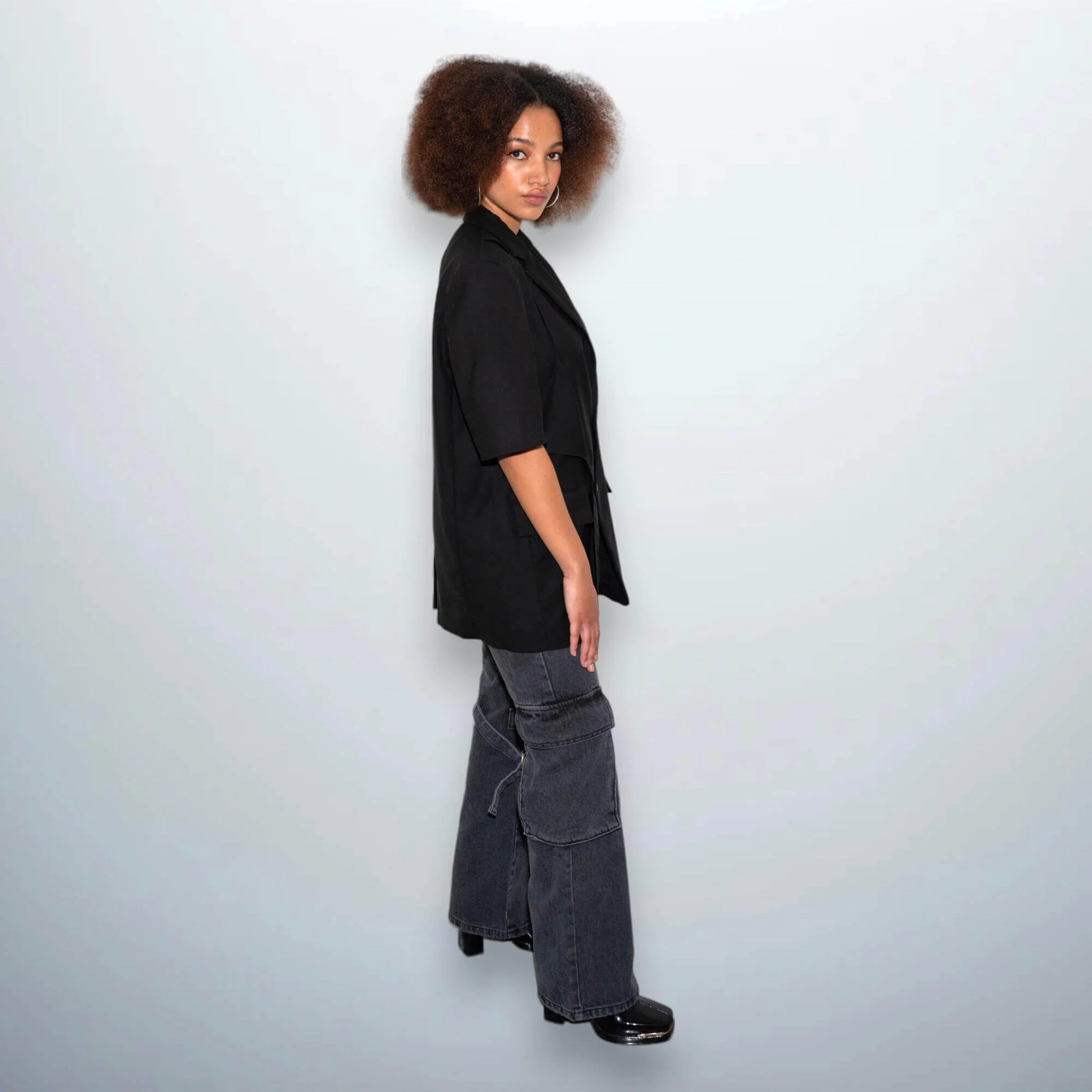 Denim Cargo Pants