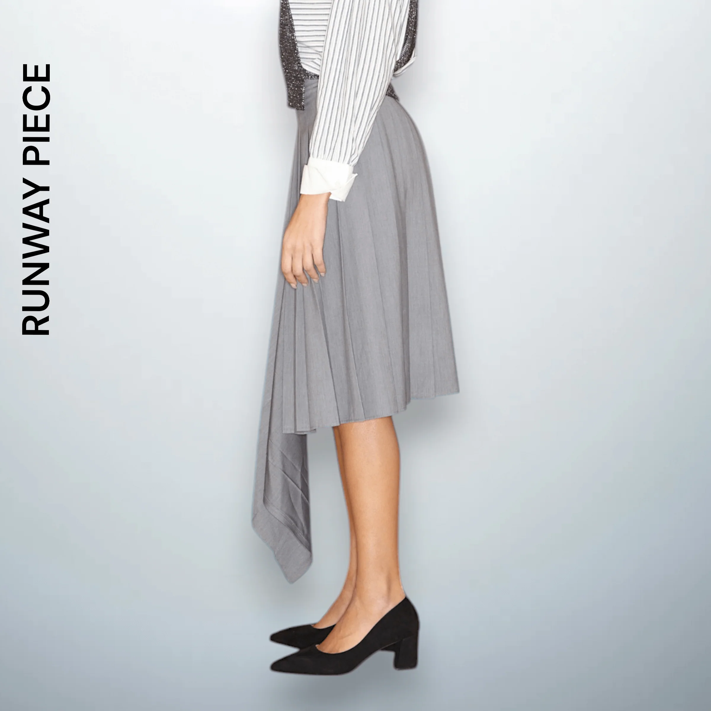 Asymmetrical Pleated Skirt