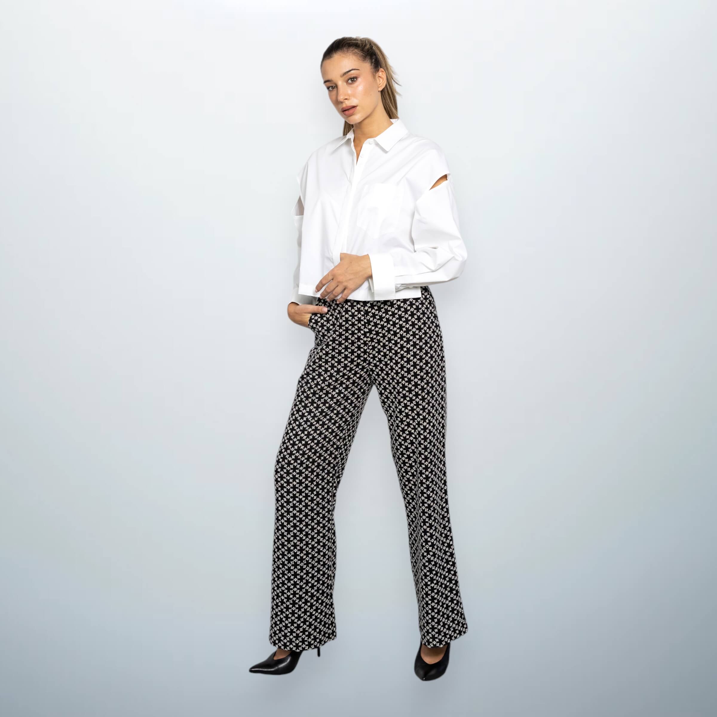 Linen Embroidery Pants