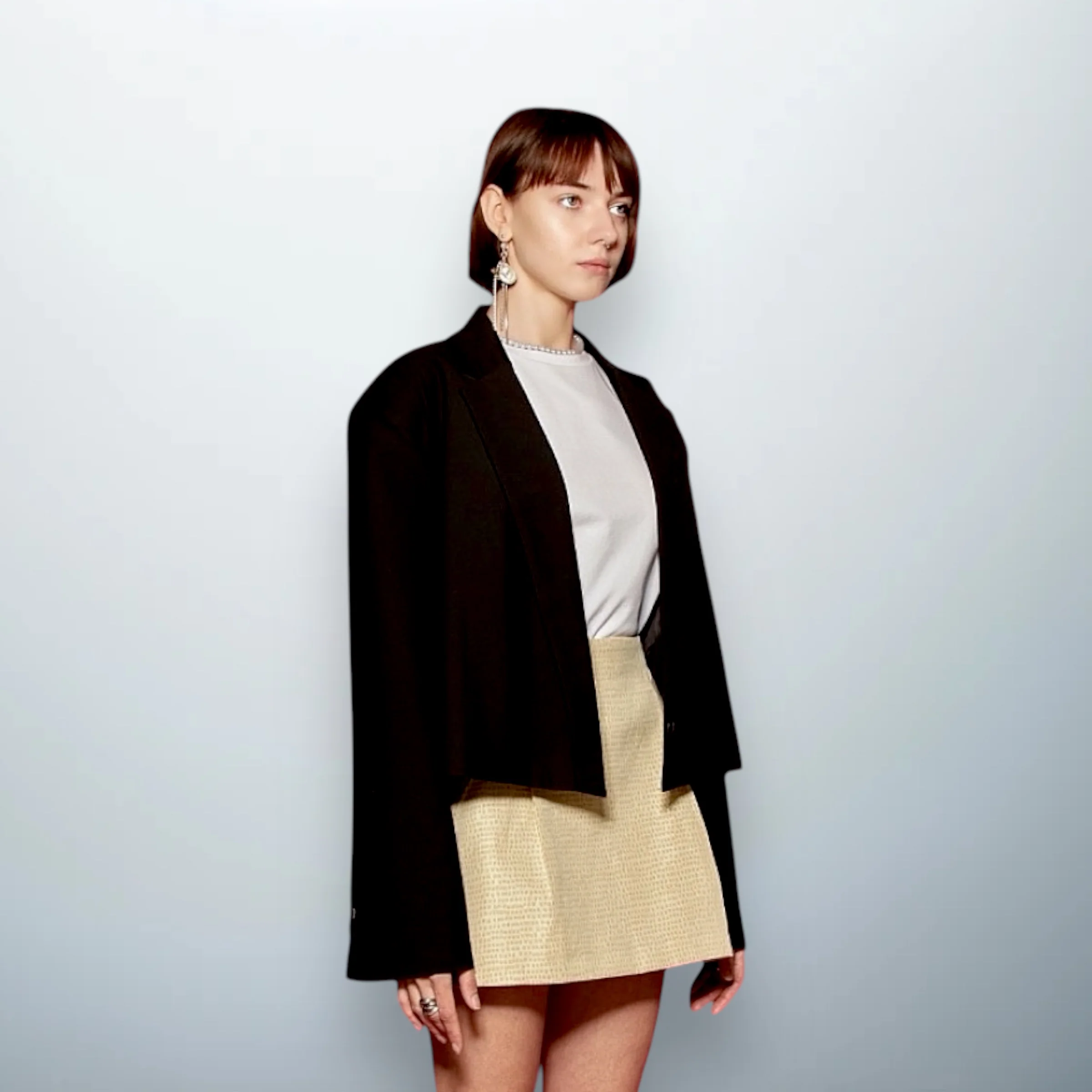 Padded Crop Blazer
