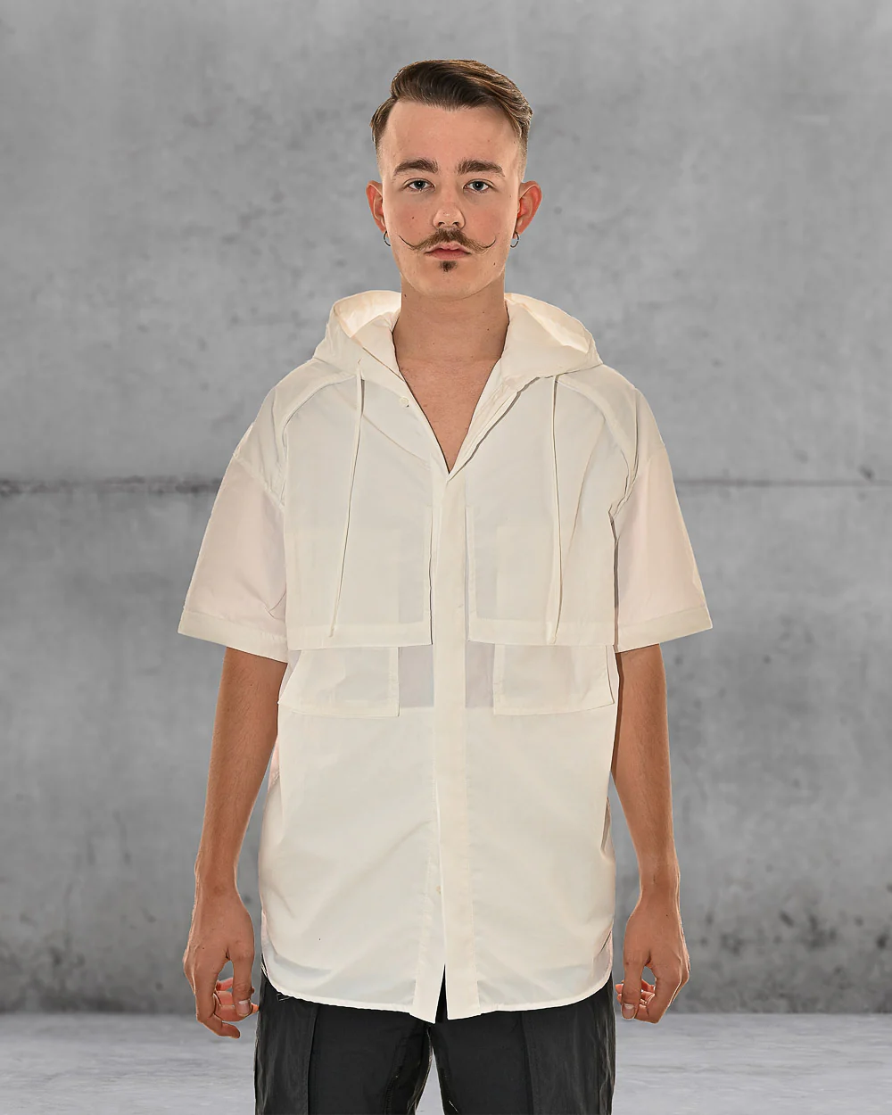 Double Sleeve Hoody Shirt by Juun.J