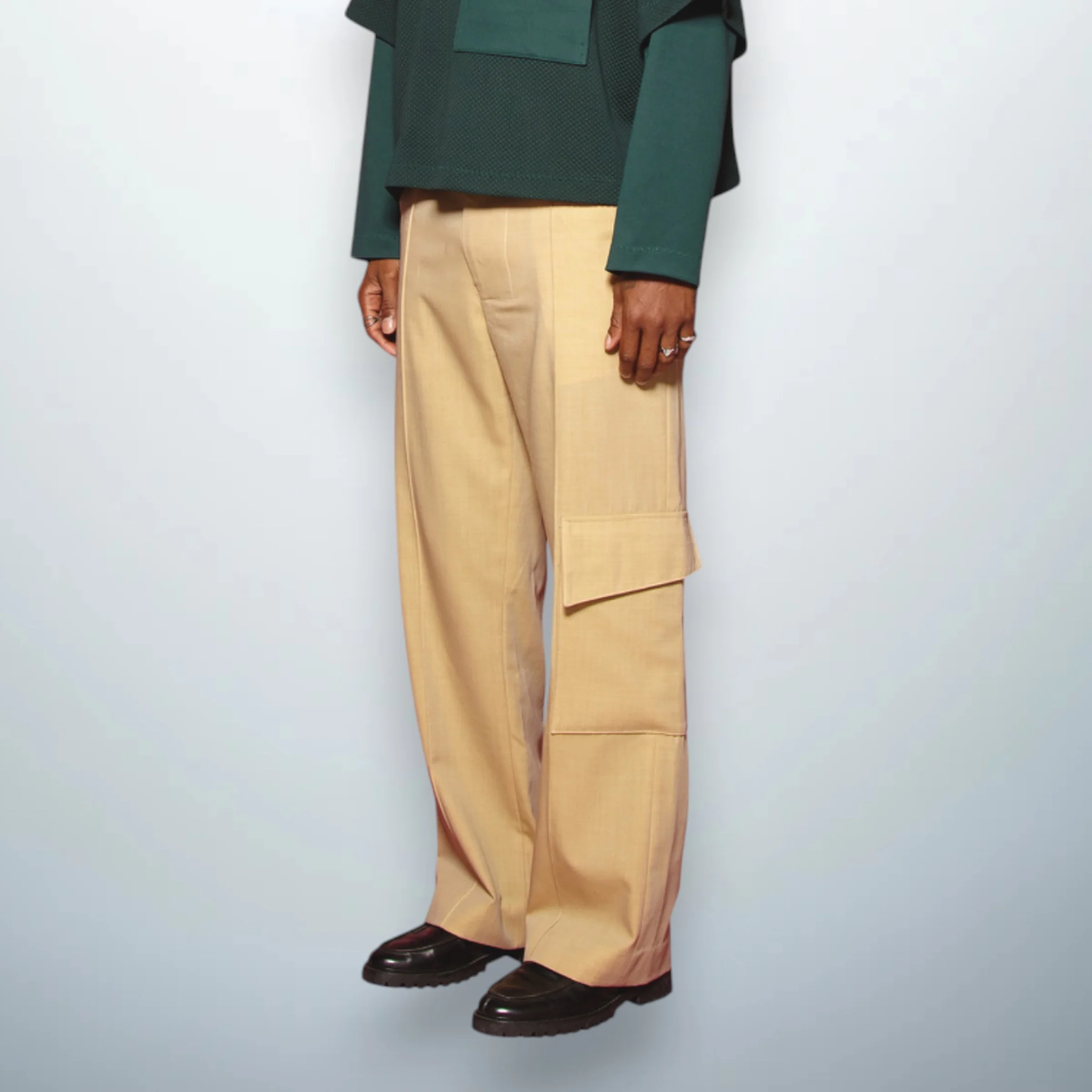 Beige Cargo Pants