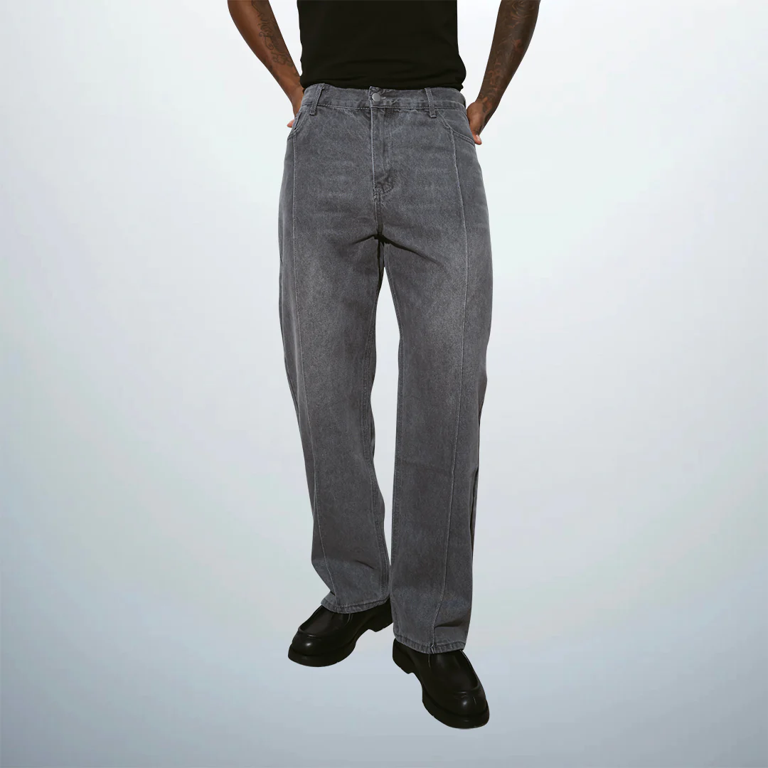 Straight Leg Denim Pants