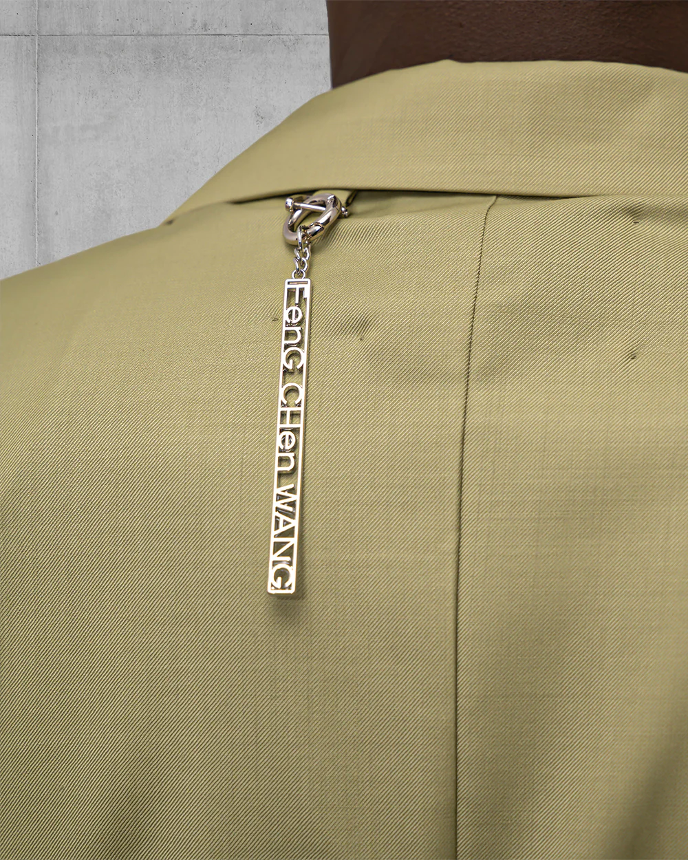 Wool Green Sleeveless Blazer
