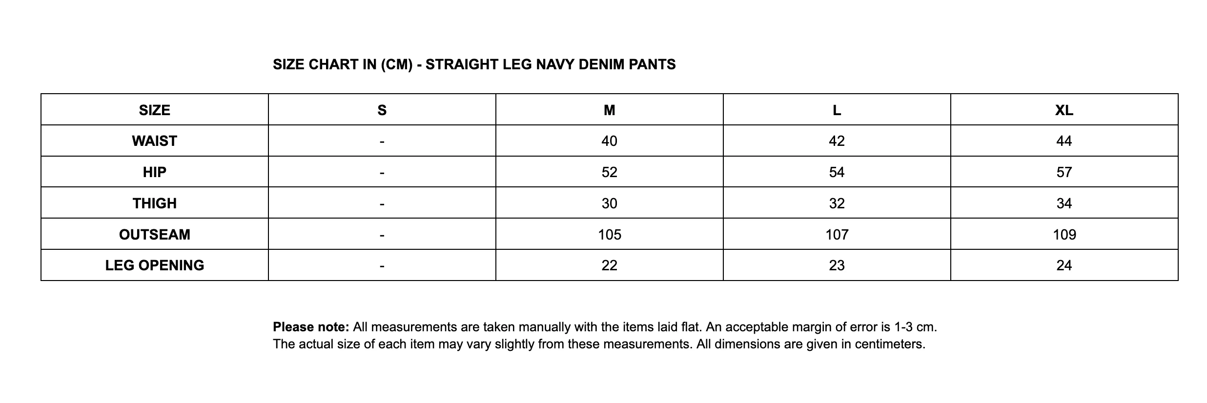 Straight Leg Denim Pants