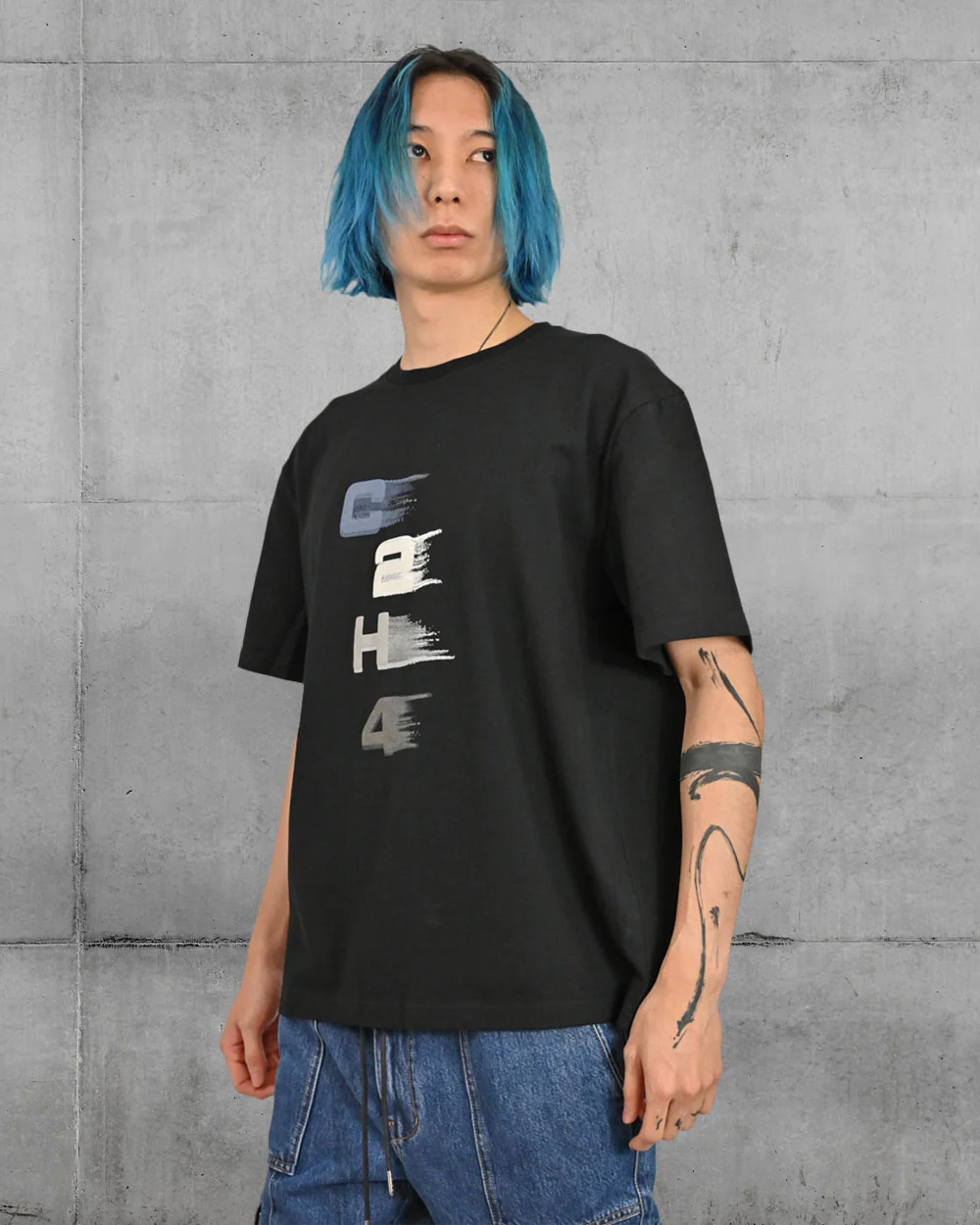 Layered Print Logo T-Shirt C2H4