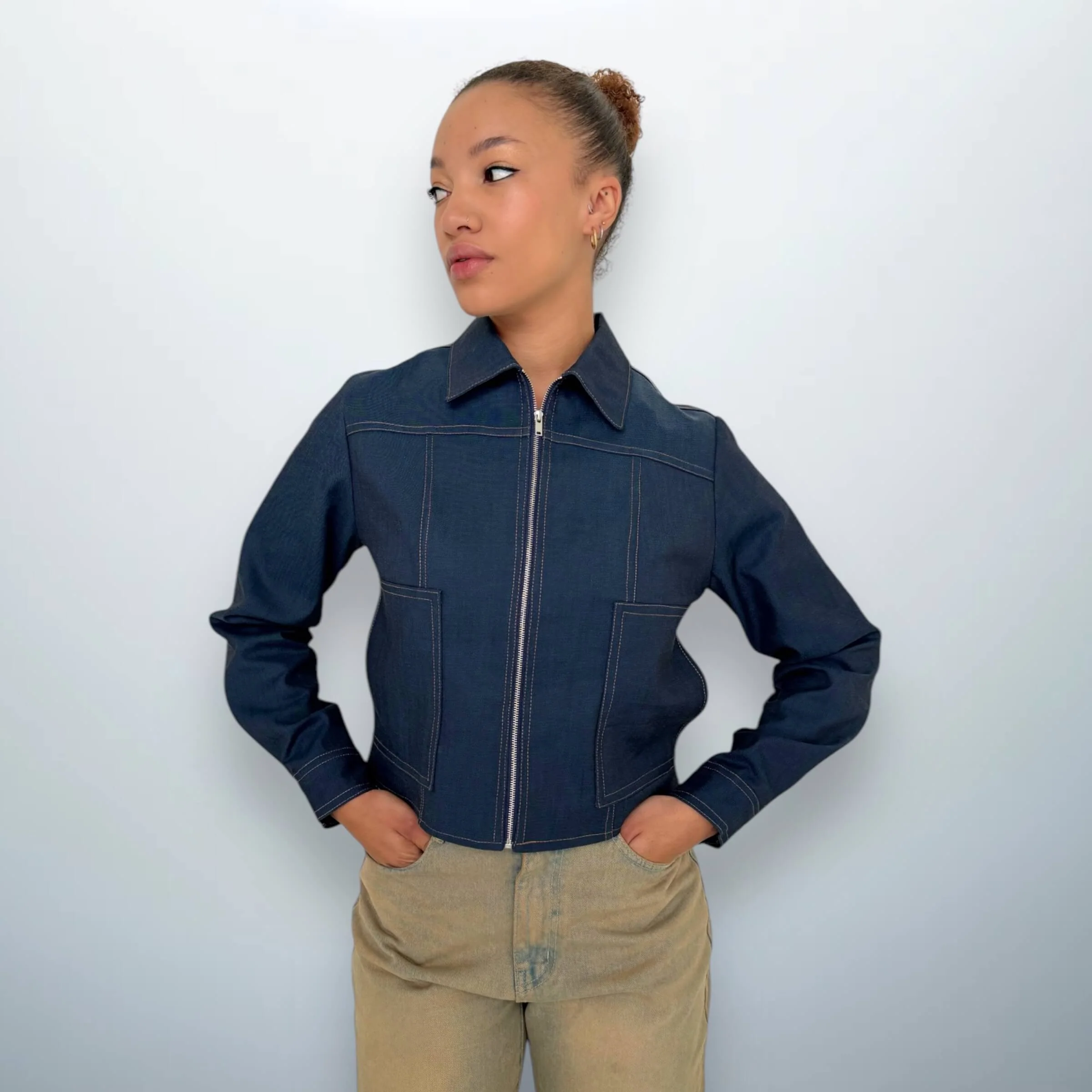 Denim Zip-Up Jacket