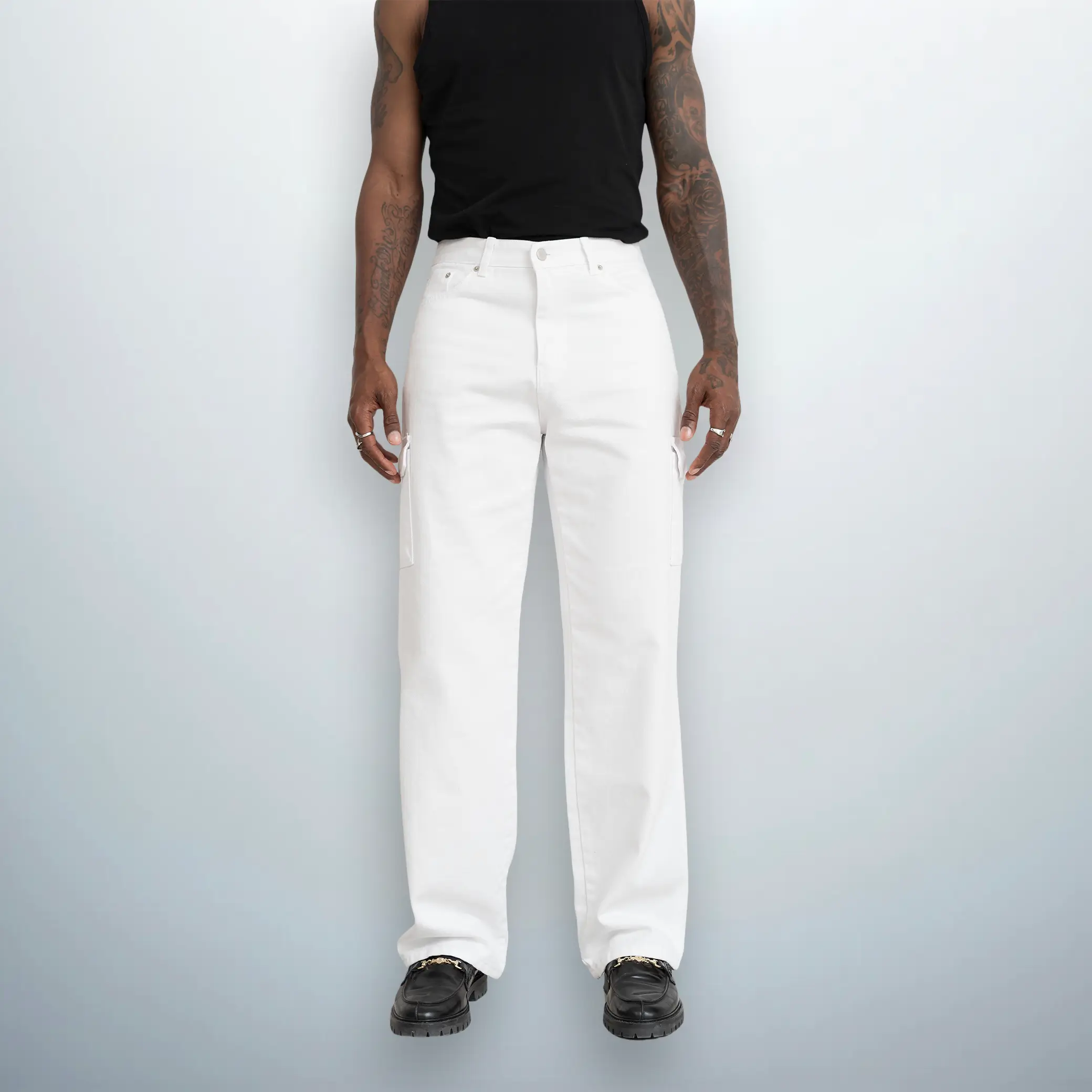 Denim Cargo Pants