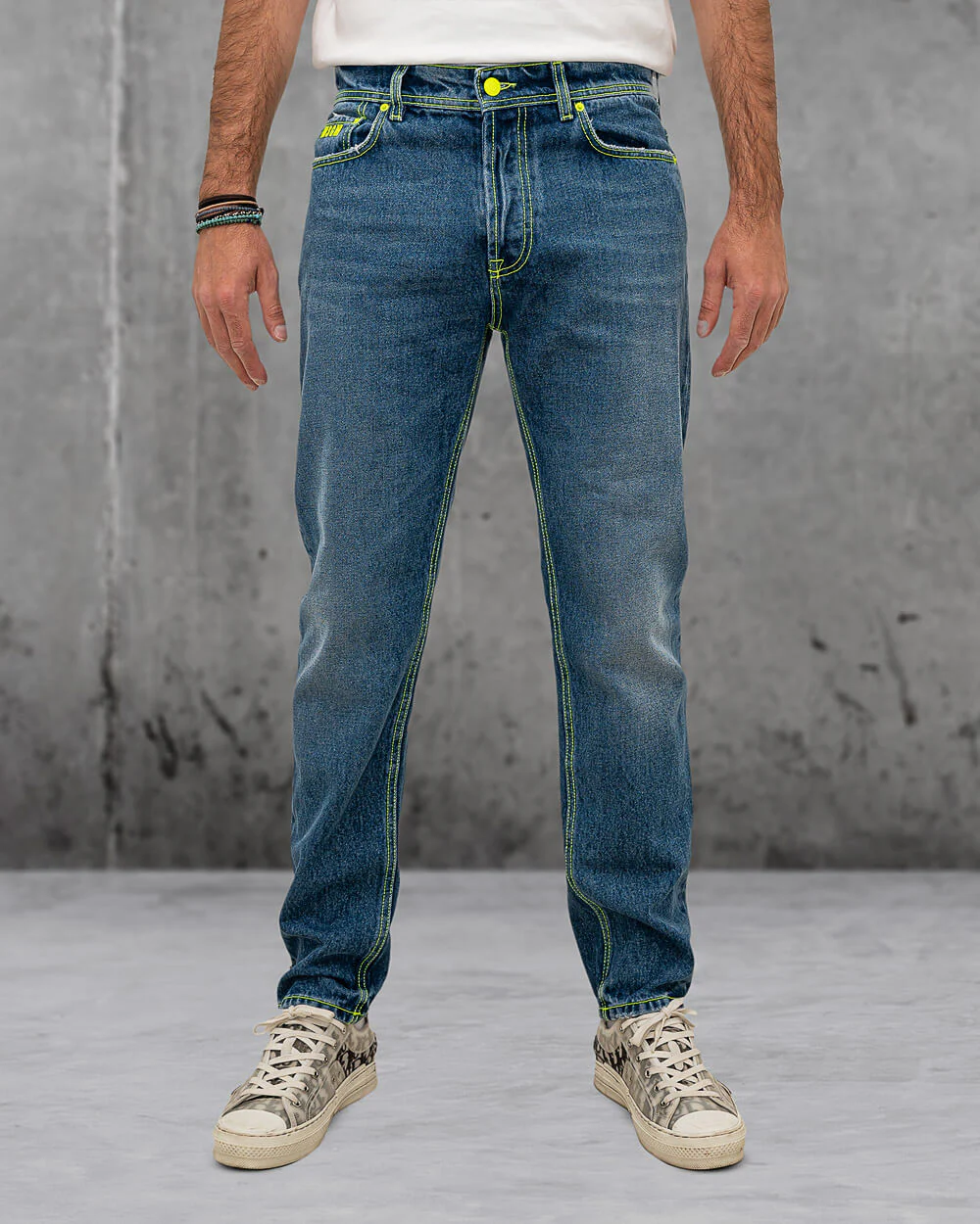 Denim Pants Yellow stitch By MSGM