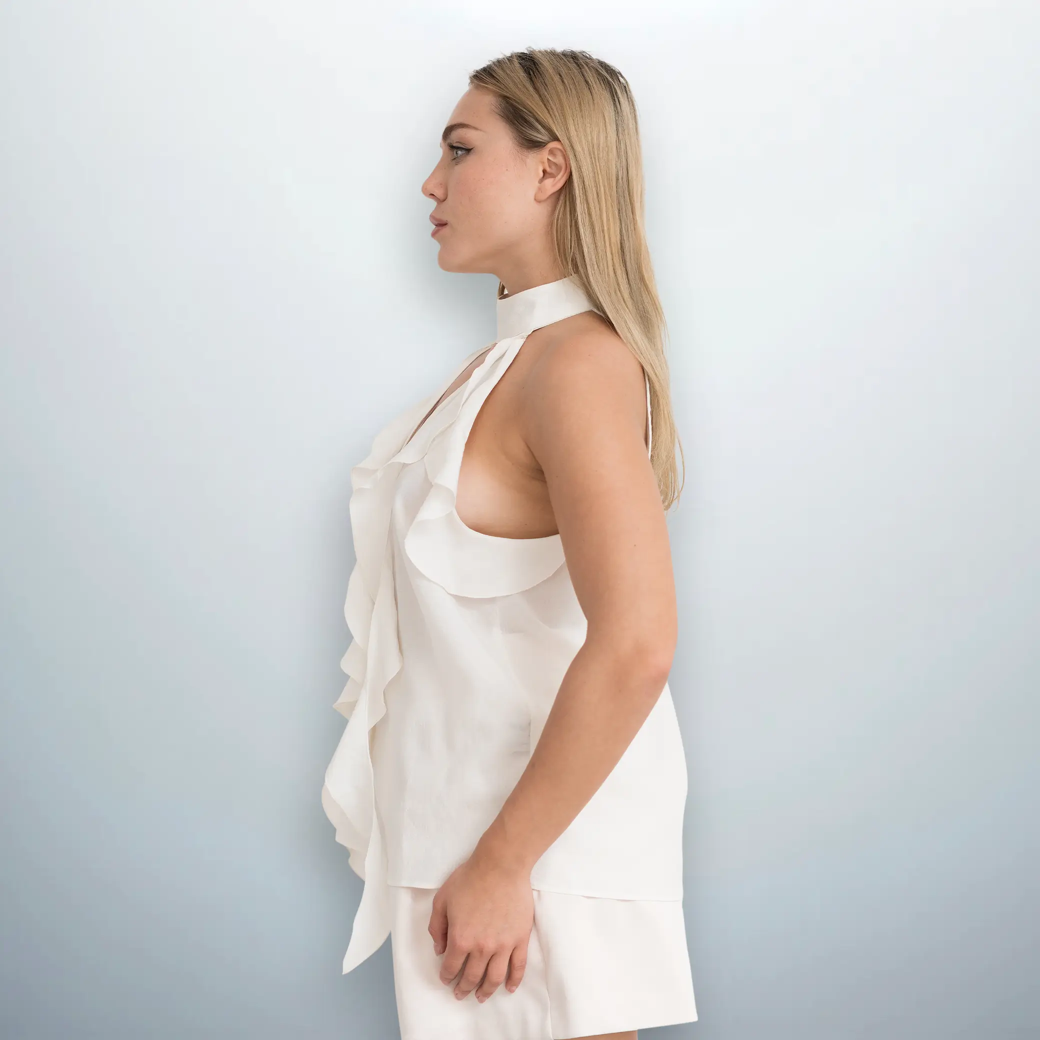 Halter Raffled Top