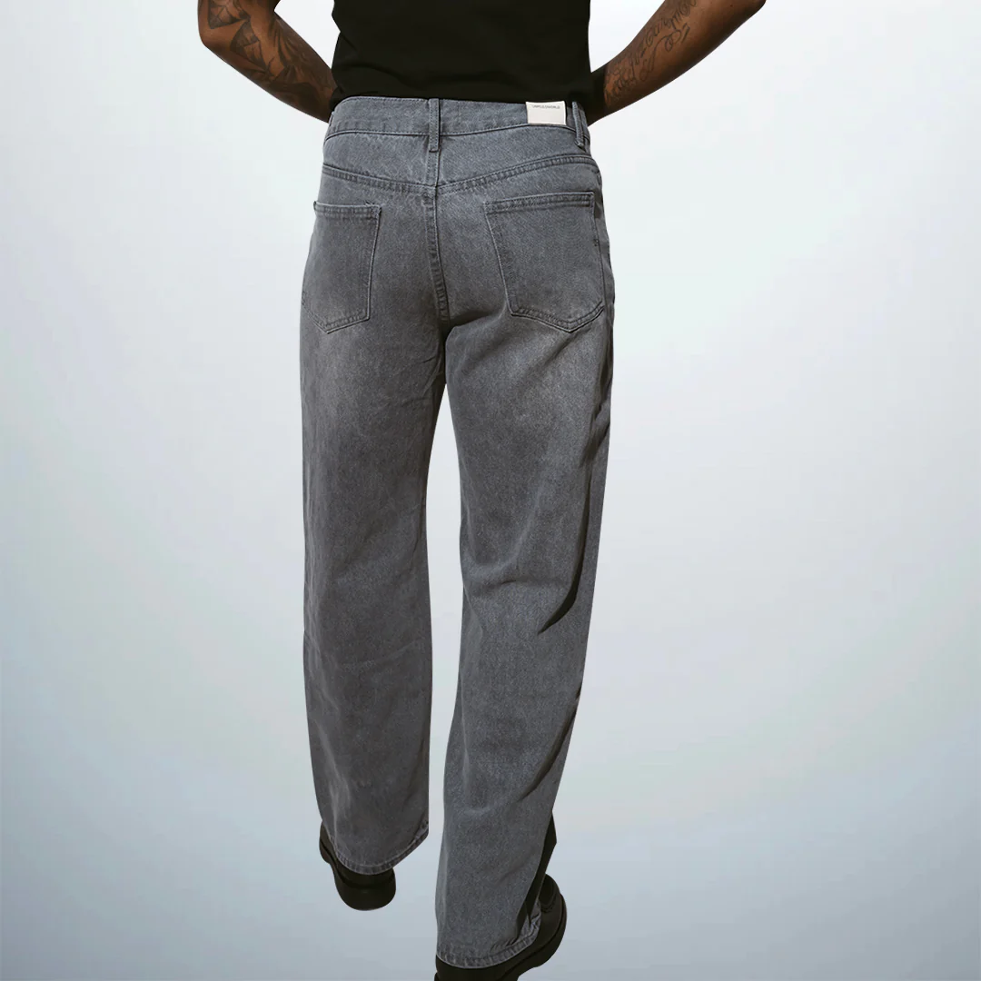 Straight Leg Denim Pants