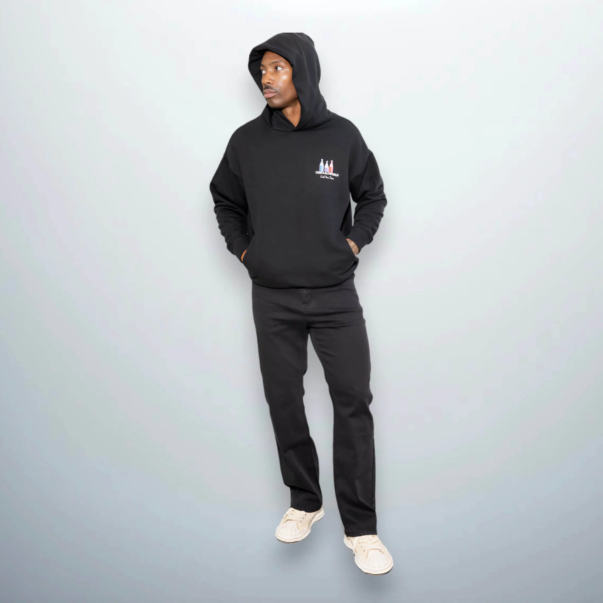 Fitted Flared Black Denim