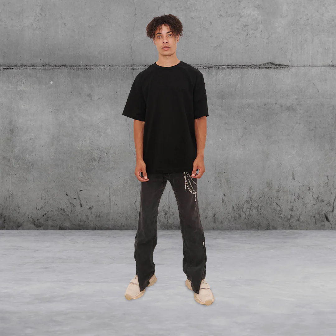 Graphic Short Sleeve Tshirt Black - Juun.J